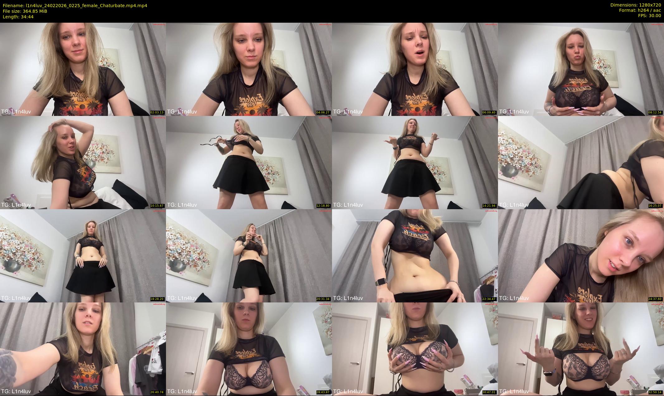 l1n4luv — 35 minute Chaturbate female cam show recording, 720p, Feb 24, 2026