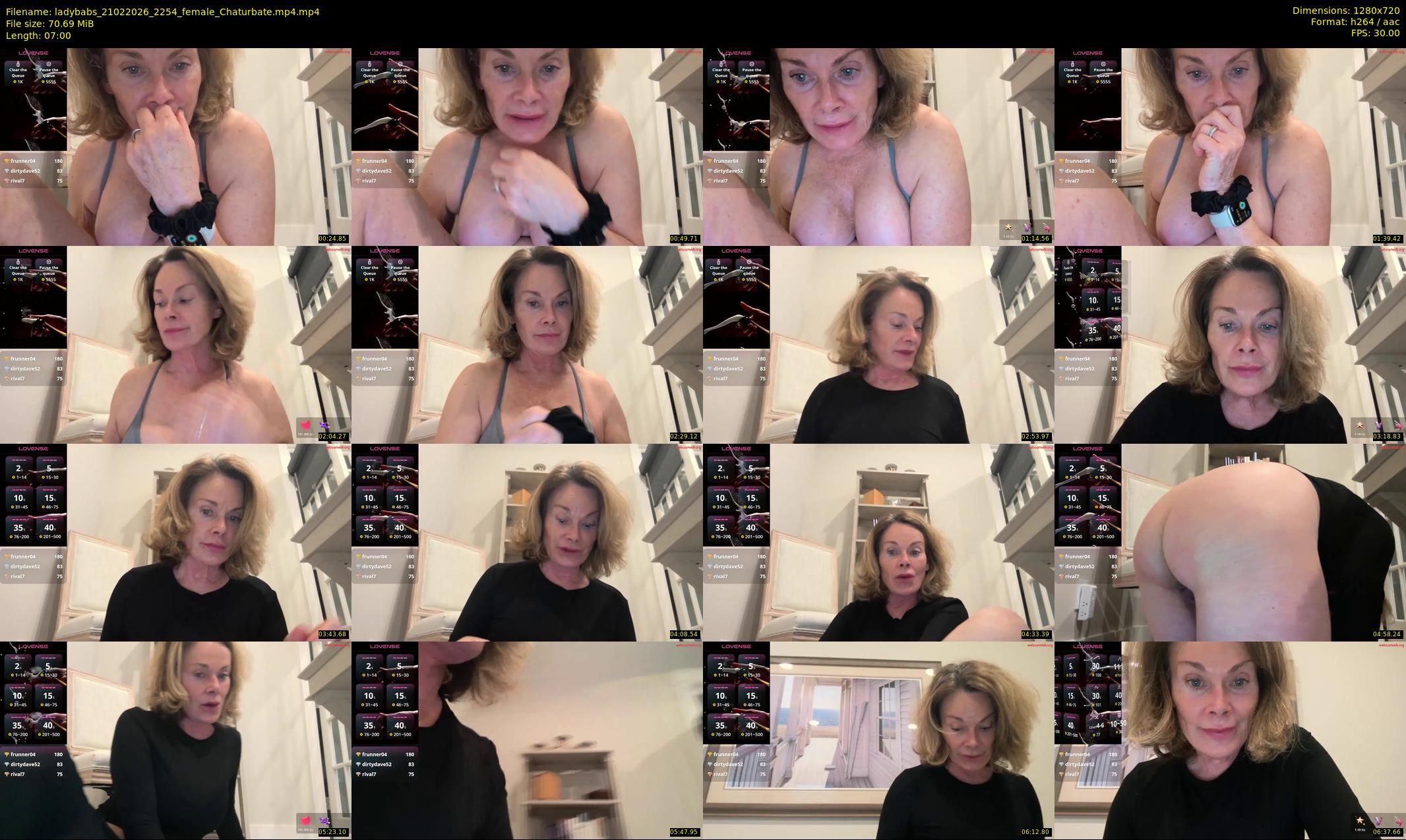 ladybabs — 7 minute Chaturbate female cam show recording, 720p, Feb 21, 2026