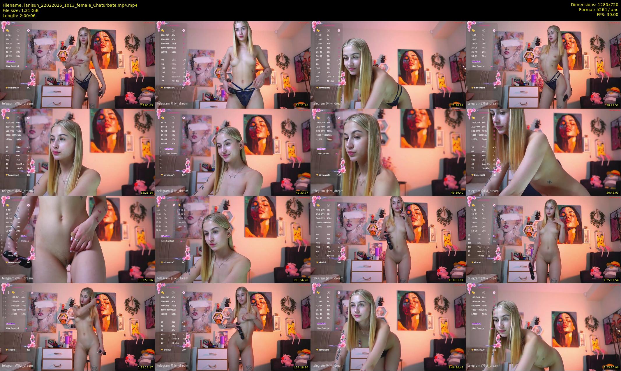 lanisun — 121 minute Chaturbate female cam show recording, 720p, Feb 22, 2026
