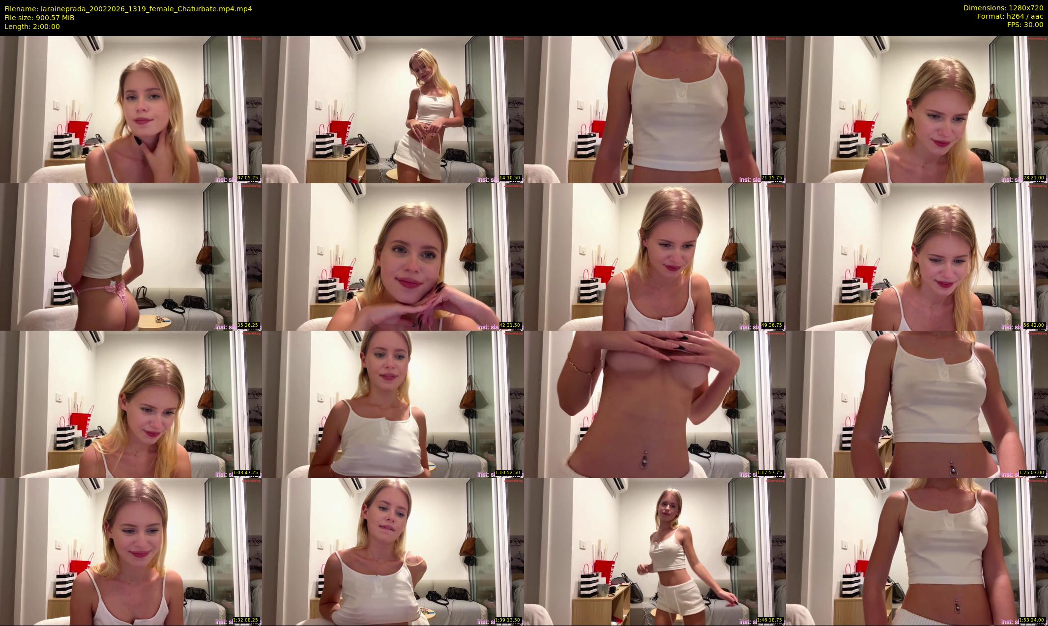 laraineprada — 120 minute Chaturbate female cam show recording, 720p, Feb 20, 2026