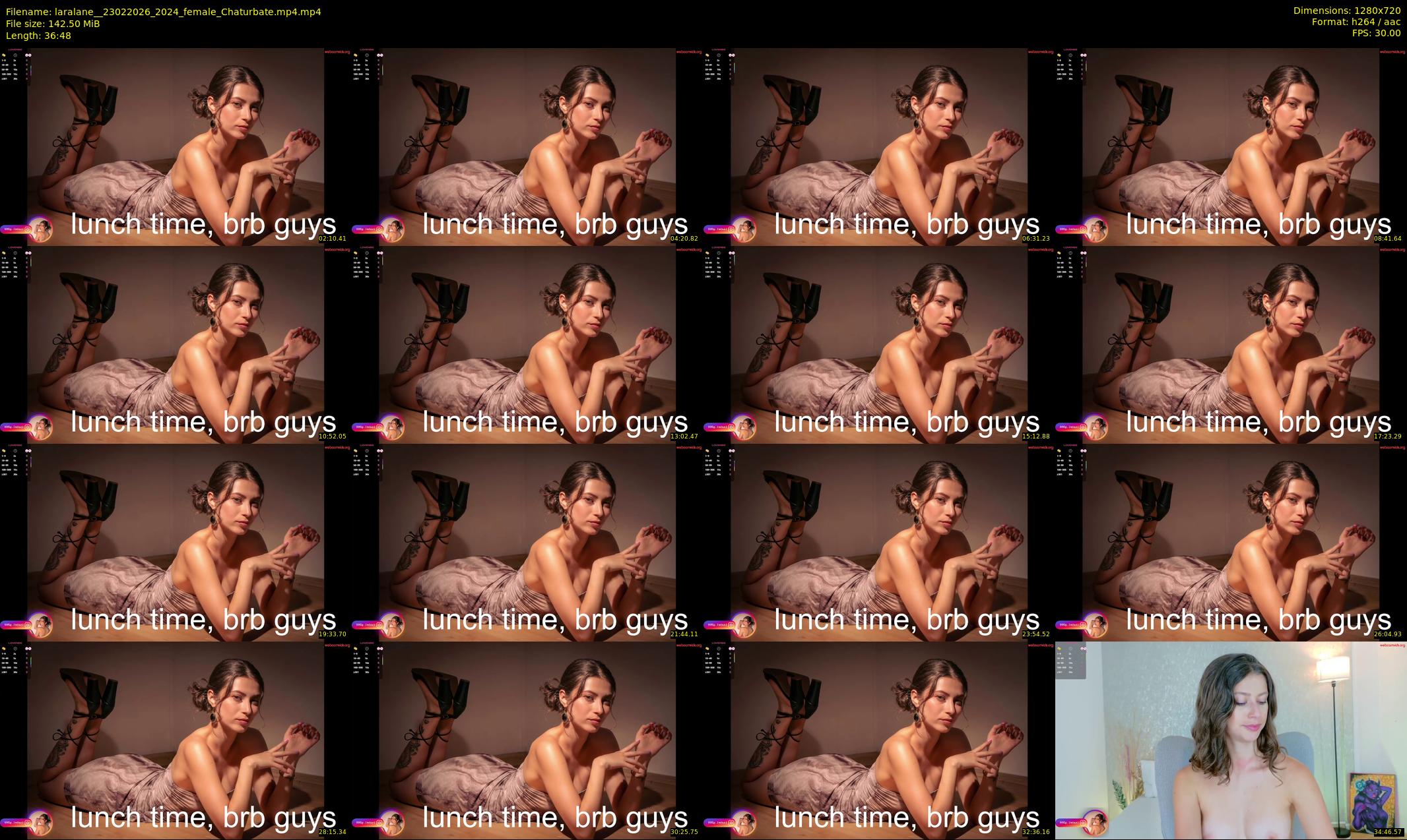 laralane_ — 37 minute Chaturbate female cam show recording, 720p, Feb 23, 2026
