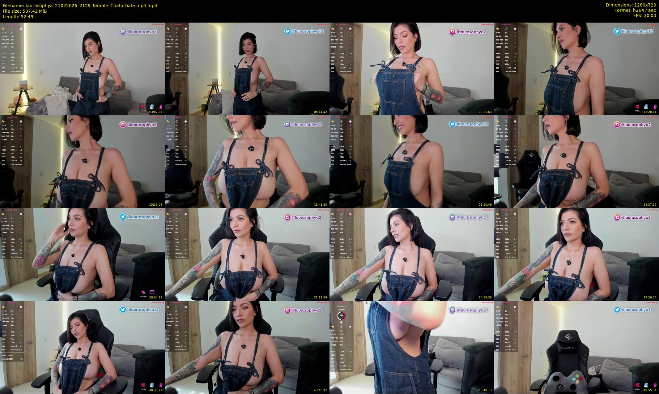 laurasophya — 53 minute Chaturbate female cam show recording, 720p, Feb 21, 2026