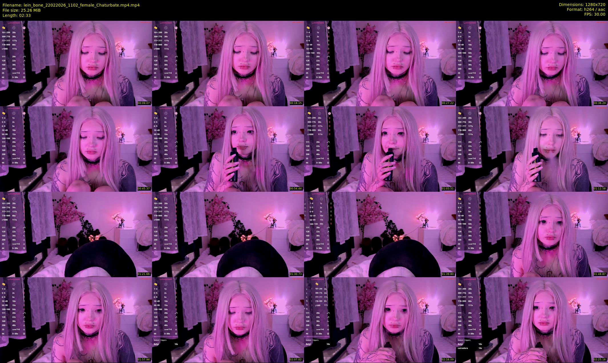 lein_bone — 3 minute Chaturbate female cam show recording, 720p, Feb 22, 2026