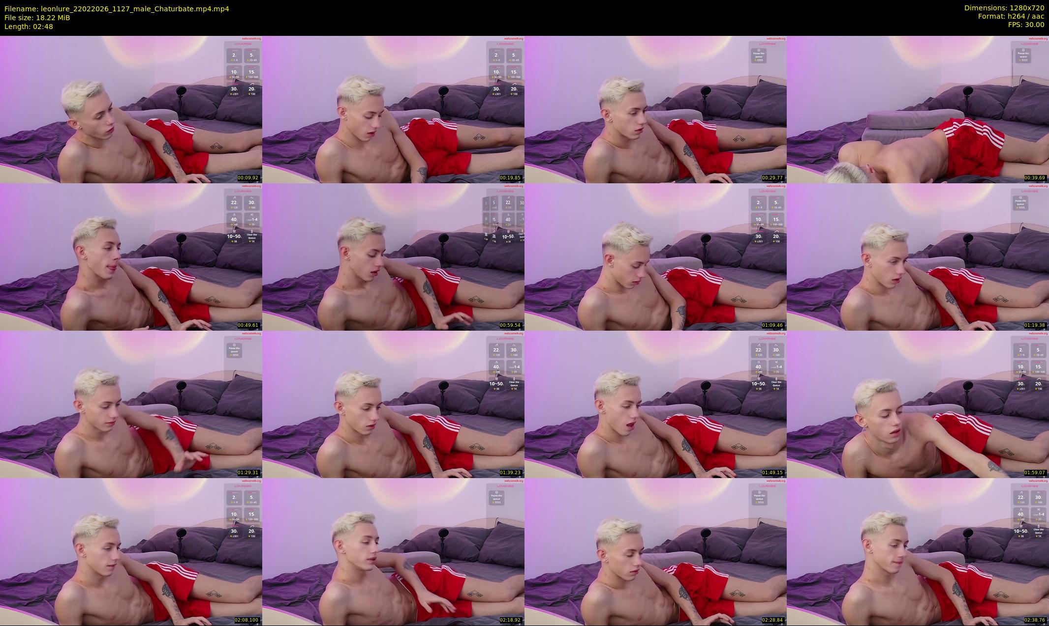 leonlure — 3 minute Chaturbate male cam show recording, 720p, Feb 22, 2026