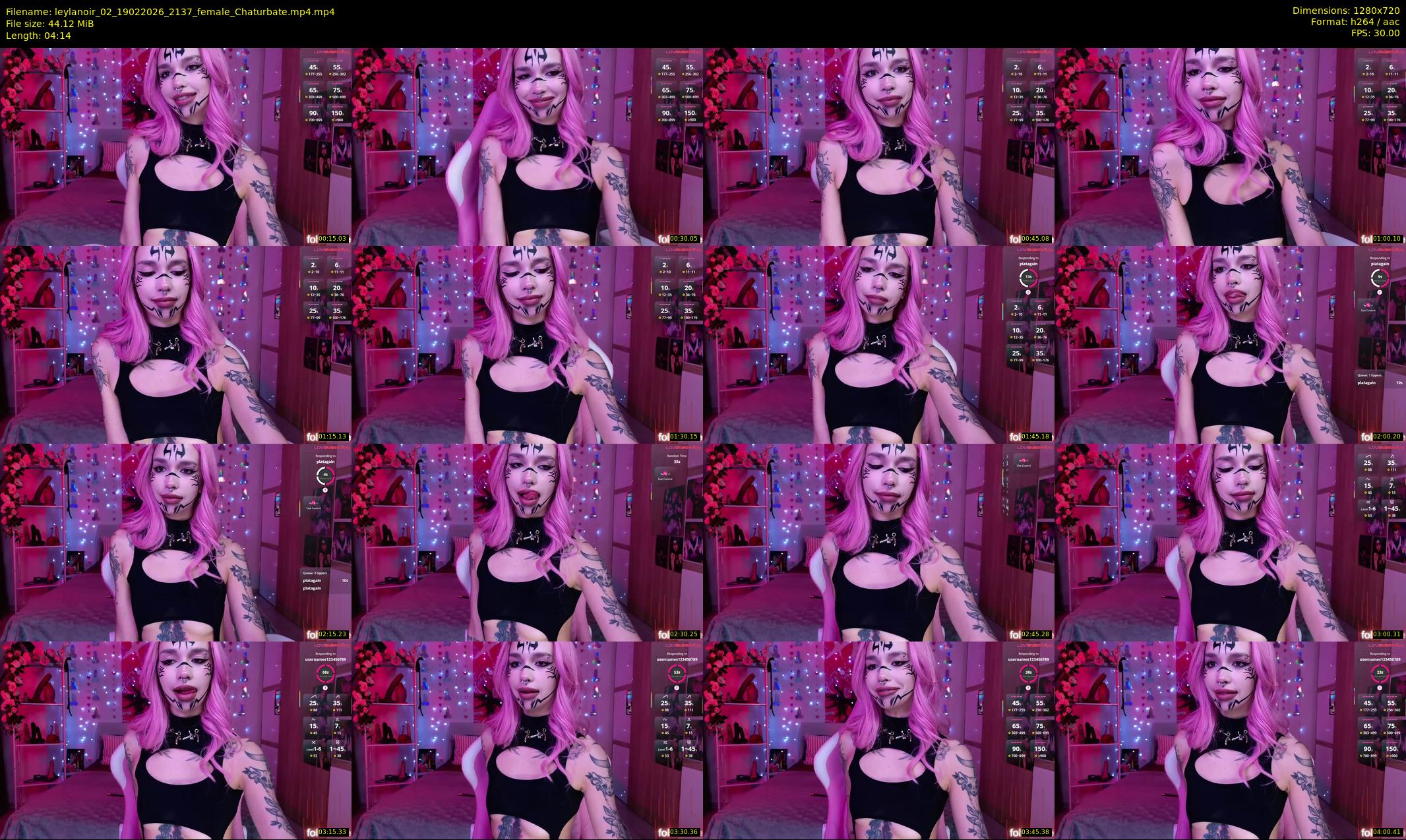 leylanoir_02 — 5 minute Chaturbate female cam show recording, 720p, Feb 19, 2026