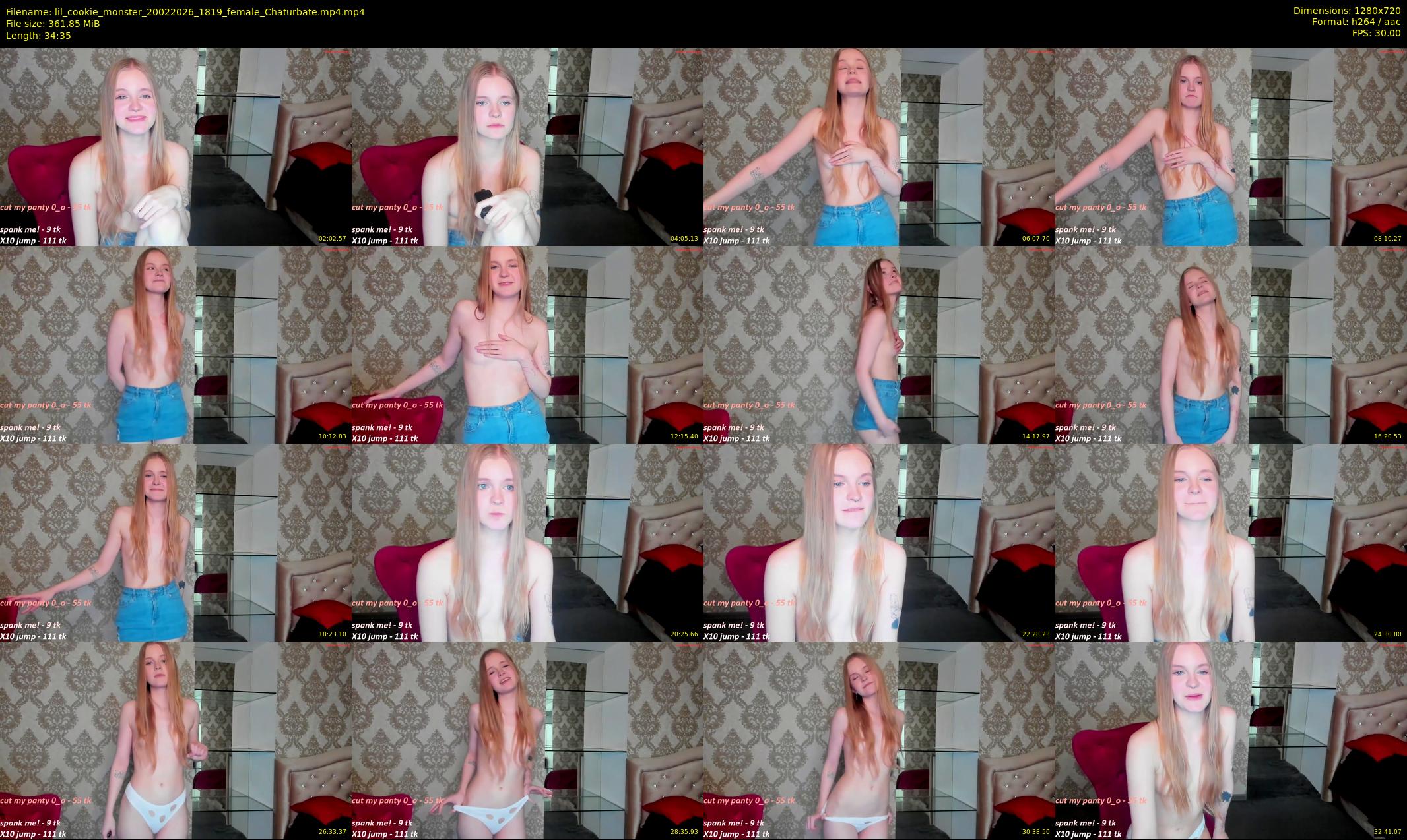 lil_cookie_monster — 35 minute Chaturbate female cam show recording, 720p, Feb 20, 2026
