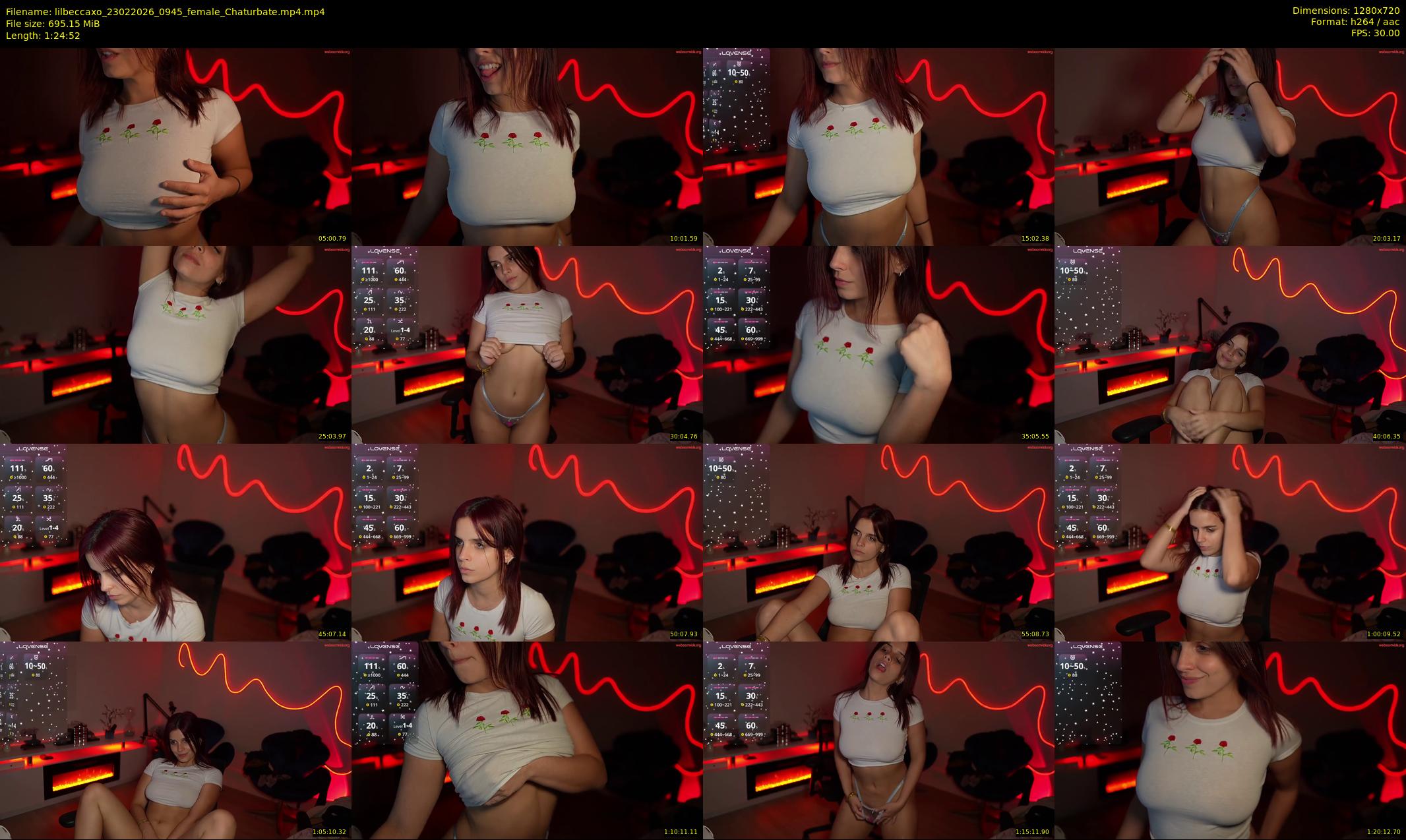 lilbeccaxo — 85 minute Chaturbate female cam show recording, 720p, Feb 23, 2026