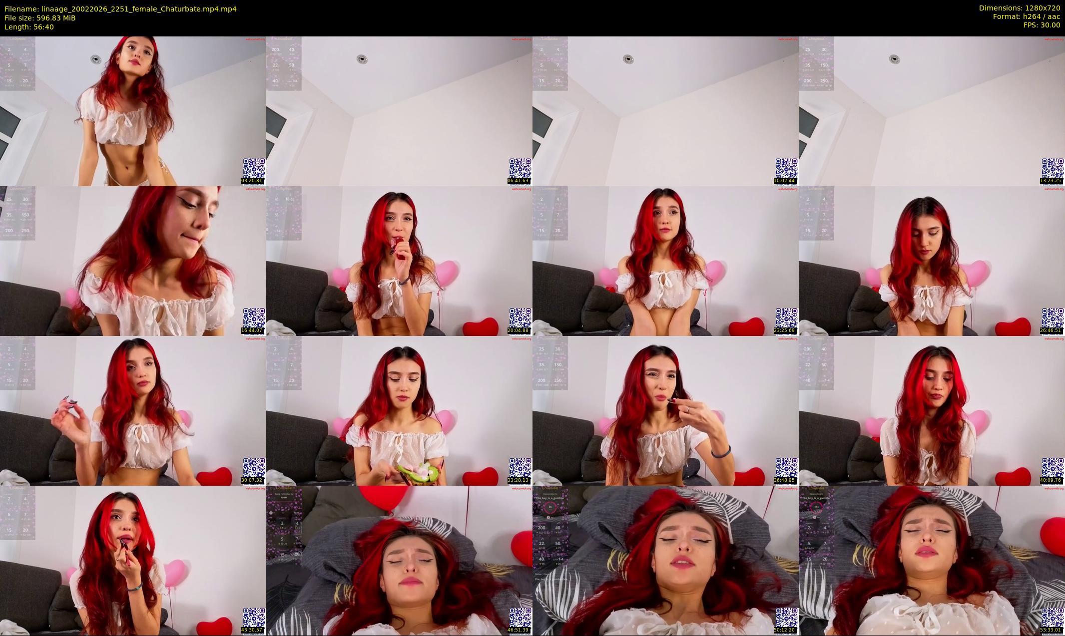 linaage — 57 minute Chaturbate female cam show recording, 720p, Feb 20, 2026