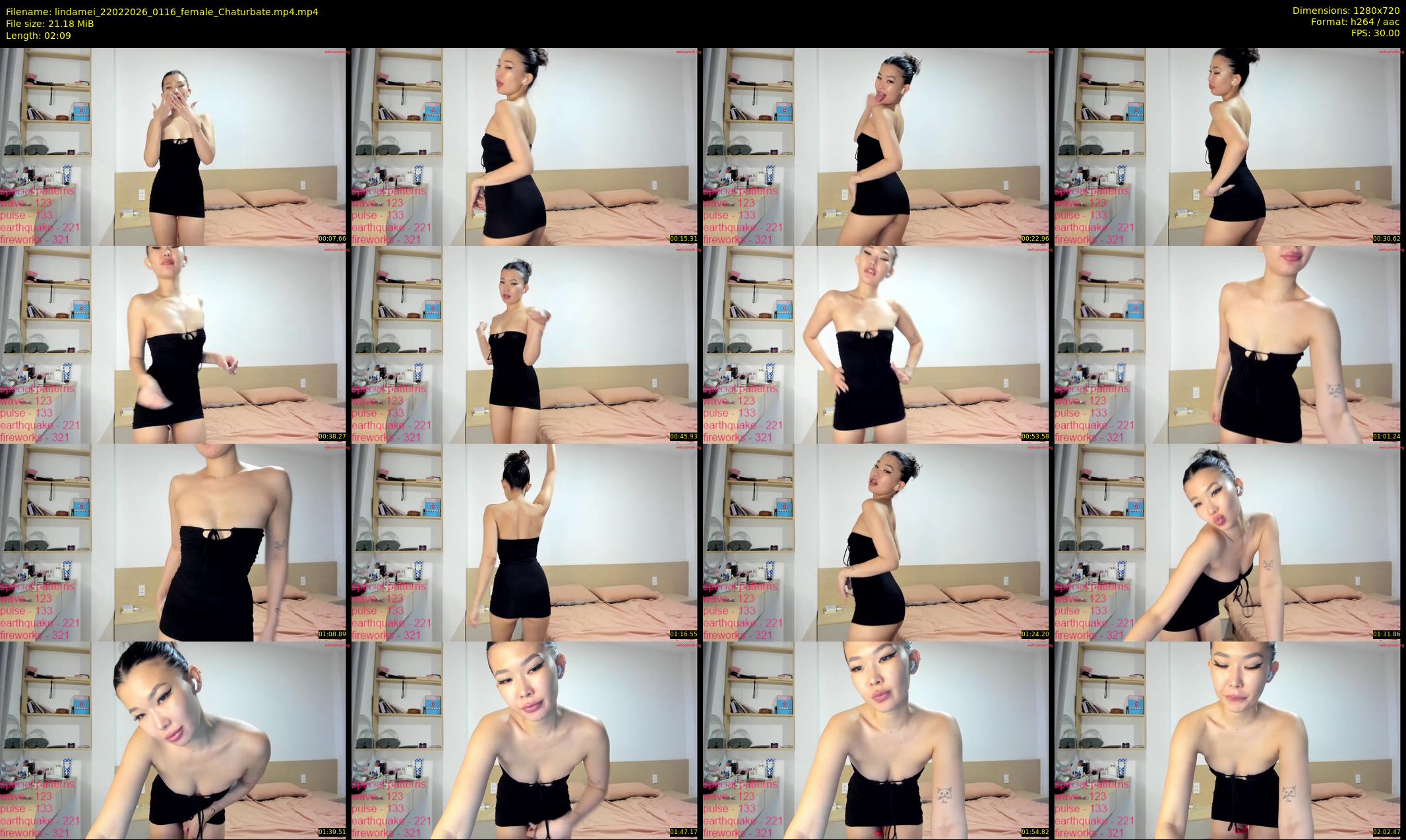 lindamei — 3 minute Chaturbate female cam show recording, 720p, Feb 22, 2026