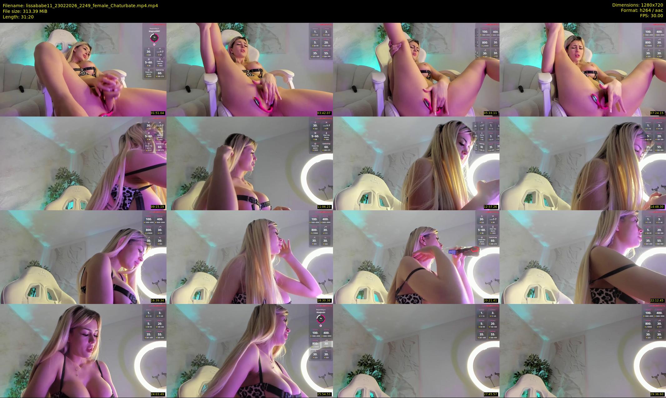 lissababe11 — 32 minute Chaturbate female cam show recording, 720p, Feb 23, 2026