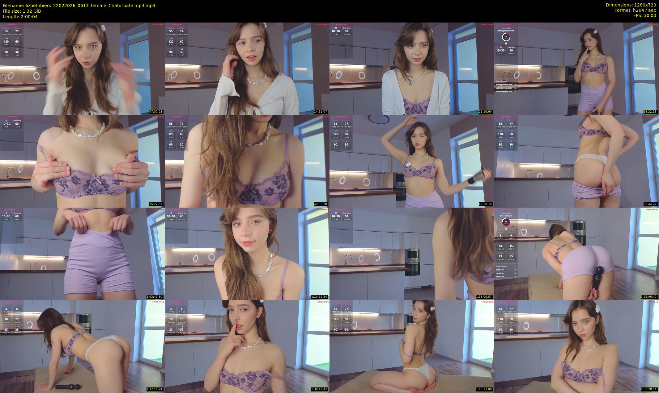 lizbethbiers — 121 minute Chaturbate female cam show recording, 720p, Feb 22, 2026