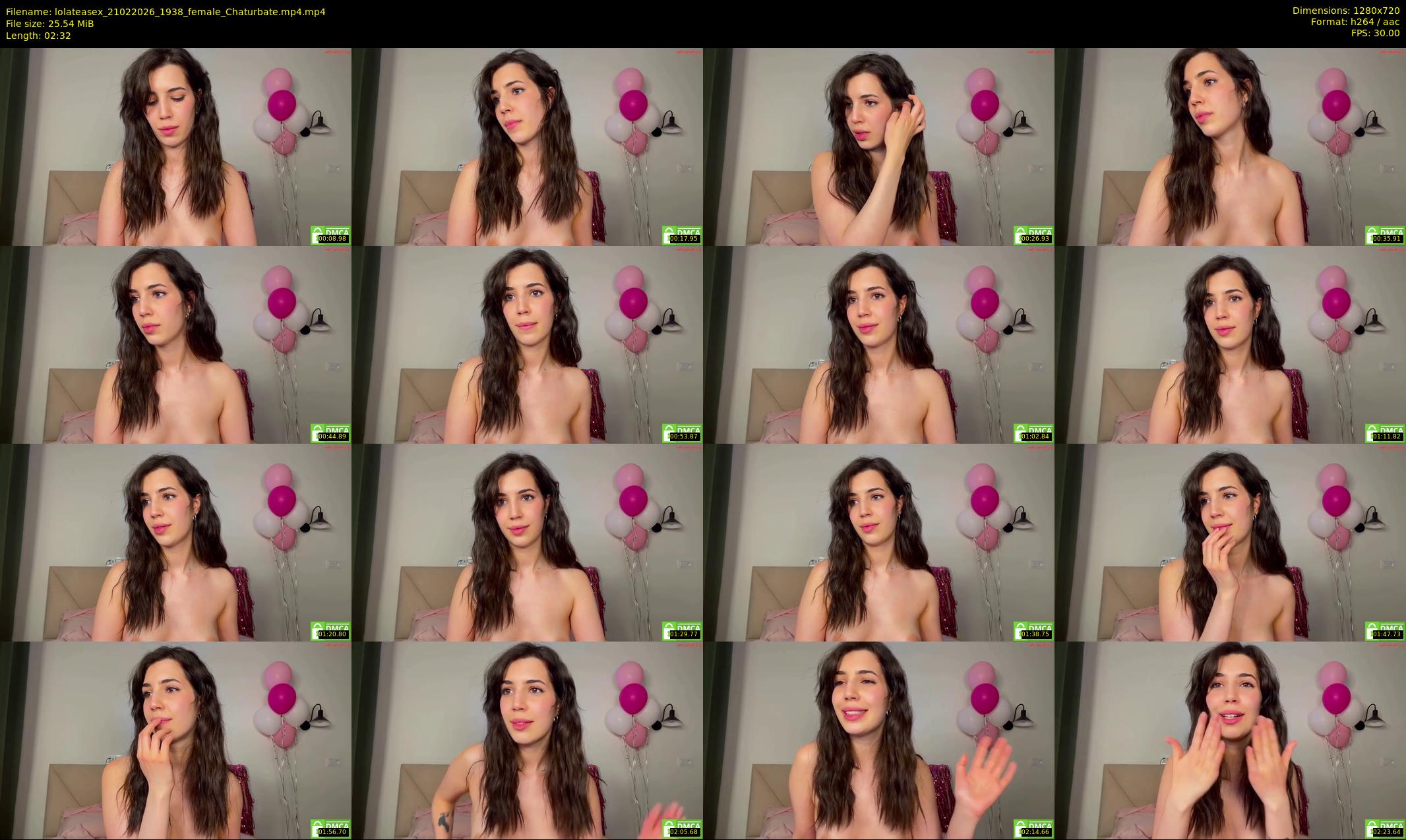 lolateasex — 3 minute Chaturbate female cam show recording, 720p, Feb 21, 2026