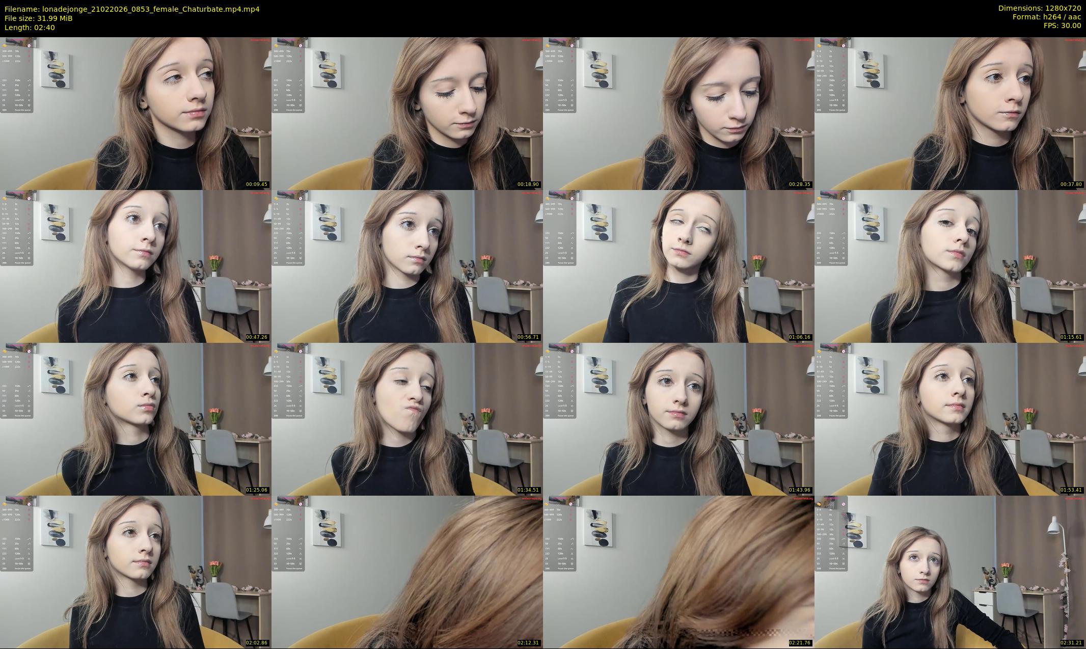 lonadejonge — 3 minute Chaturbate female cam show recording, 720p, Feb 21, 2026