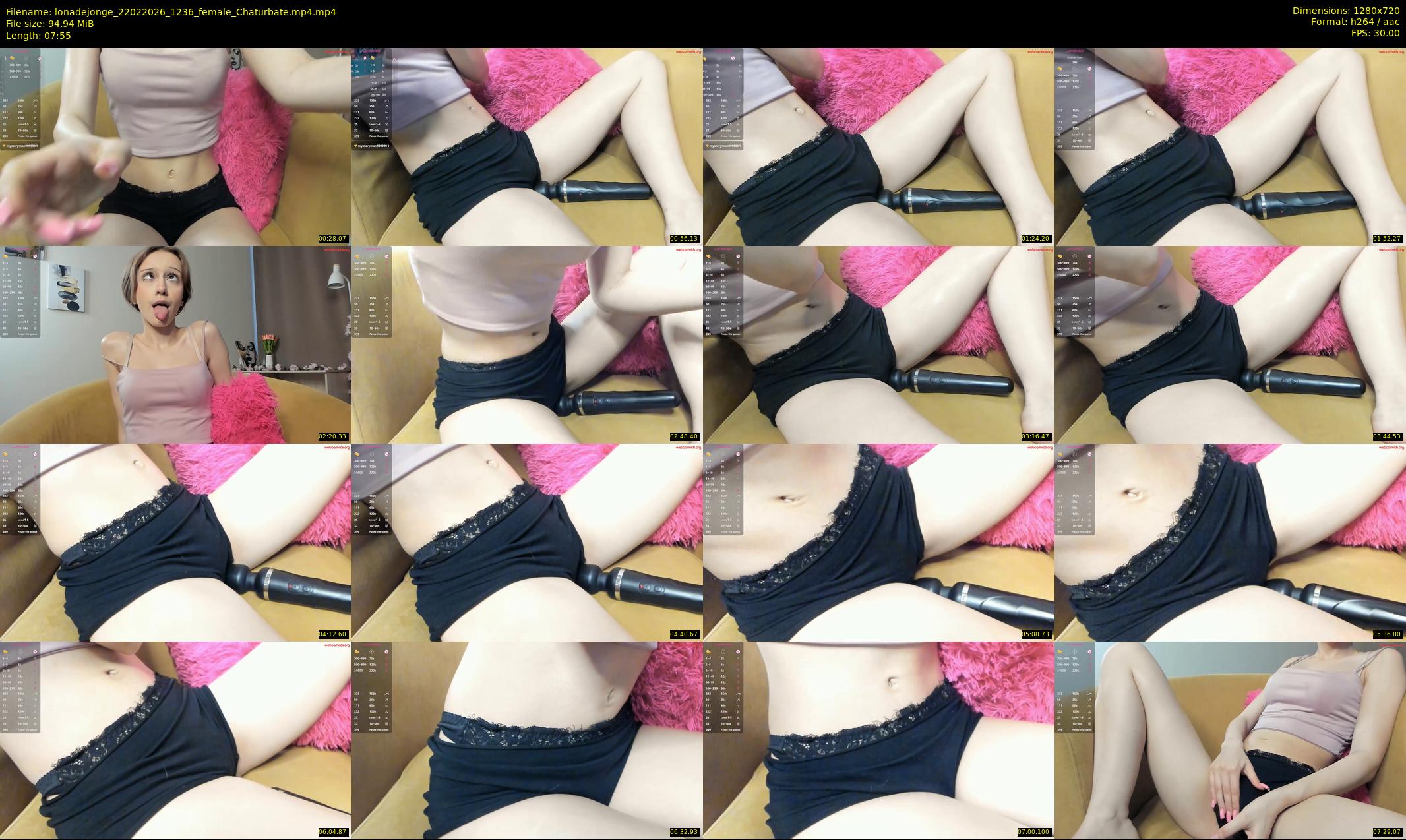 lonadejonge — 8 minute Chaturbate female cam show recording, 720p, Feb 22, 2026