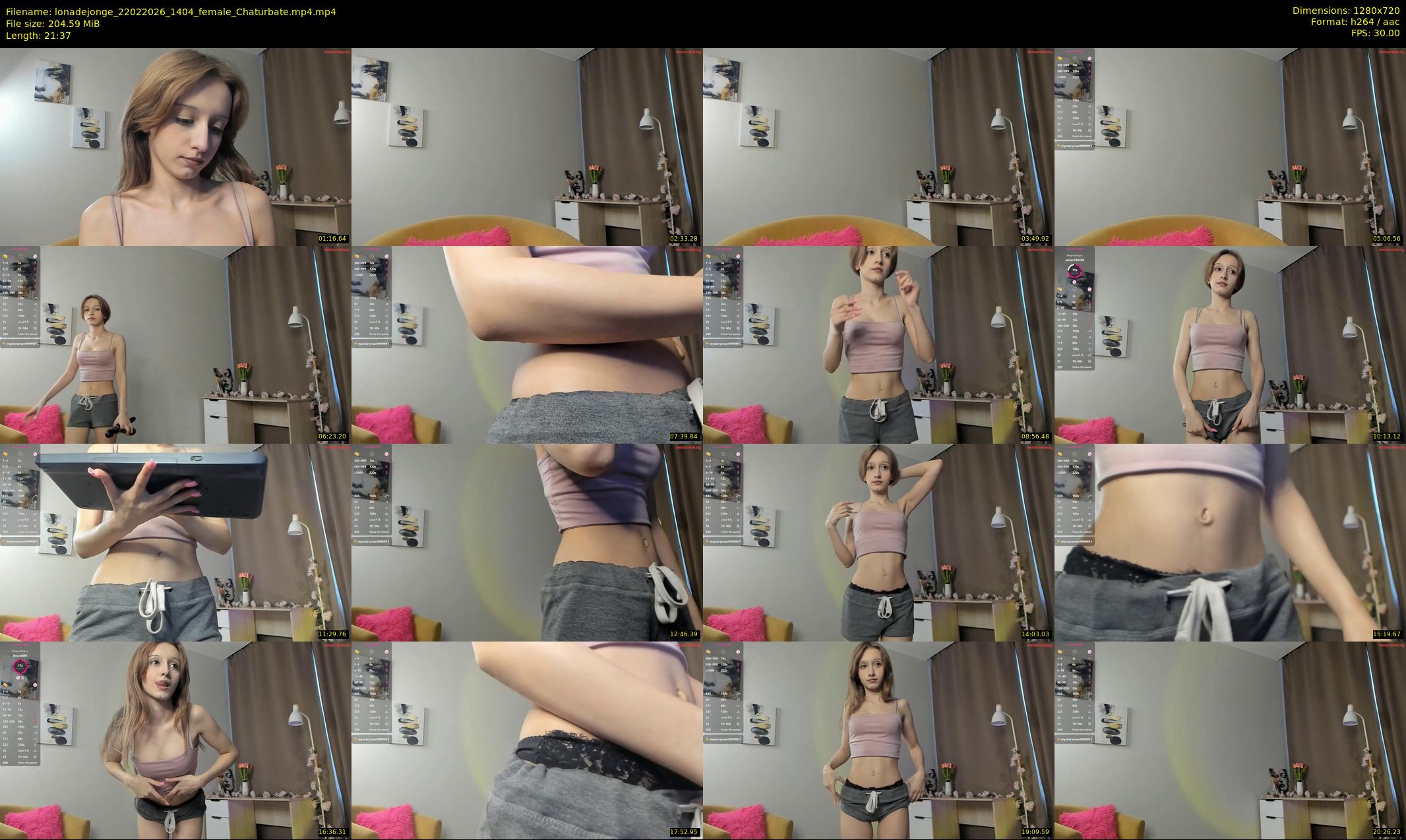 lonadejonge — 22 minute Chaturbate female cam show recording, 720p, Feb 22, 2026