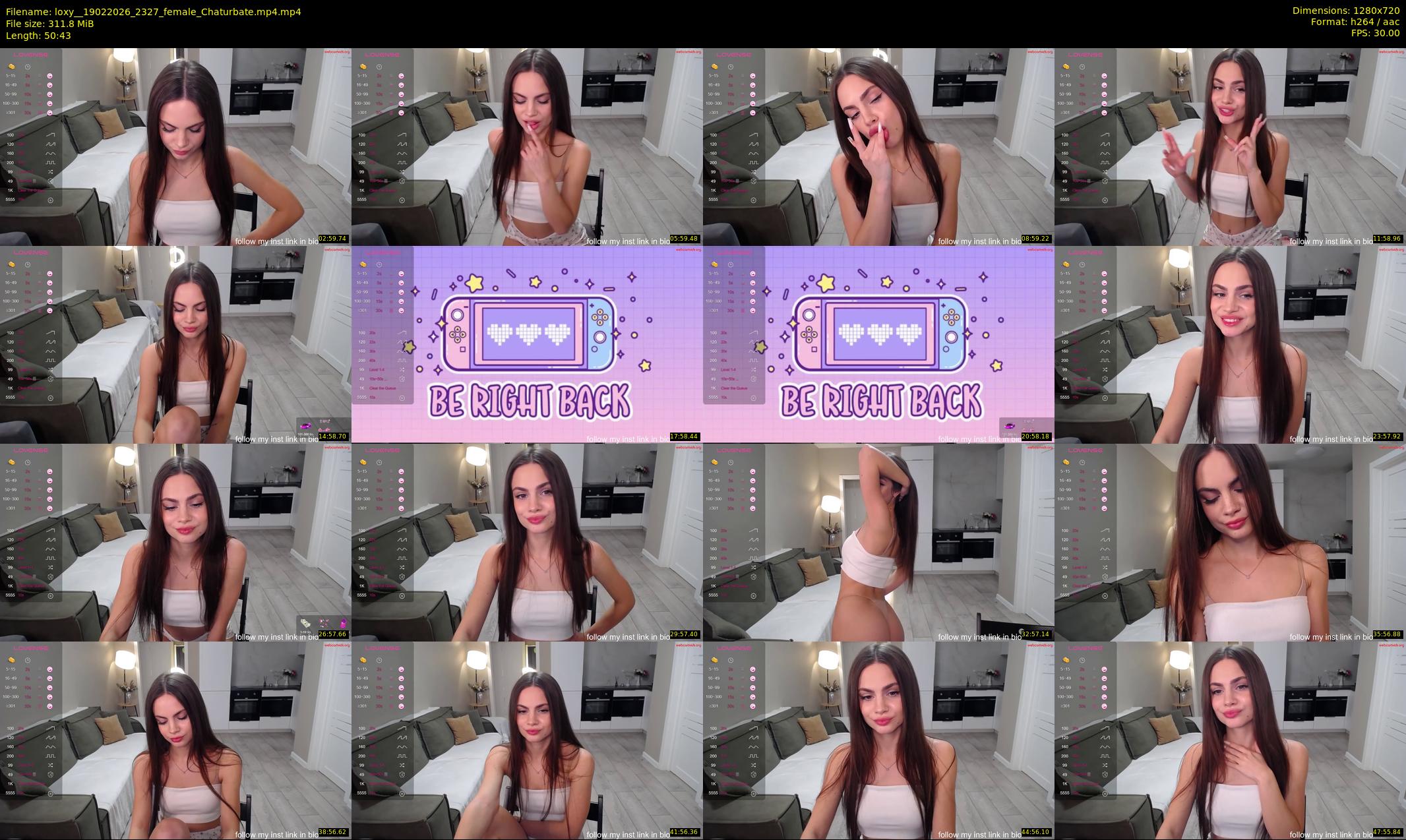 loxy_ — 51 minute Chaturbate female cam show recording, 720p, Feb 19, 2026