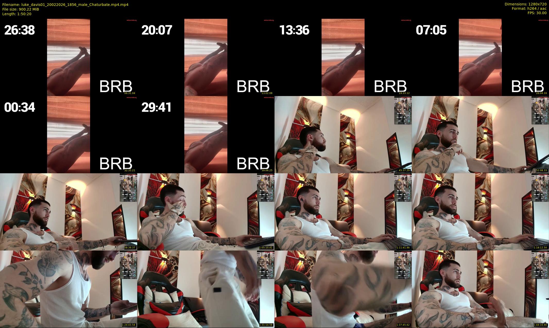 luke_davis01 — 111 minute Chaturbate male cam show recording, 720p, Feb 20, 2026