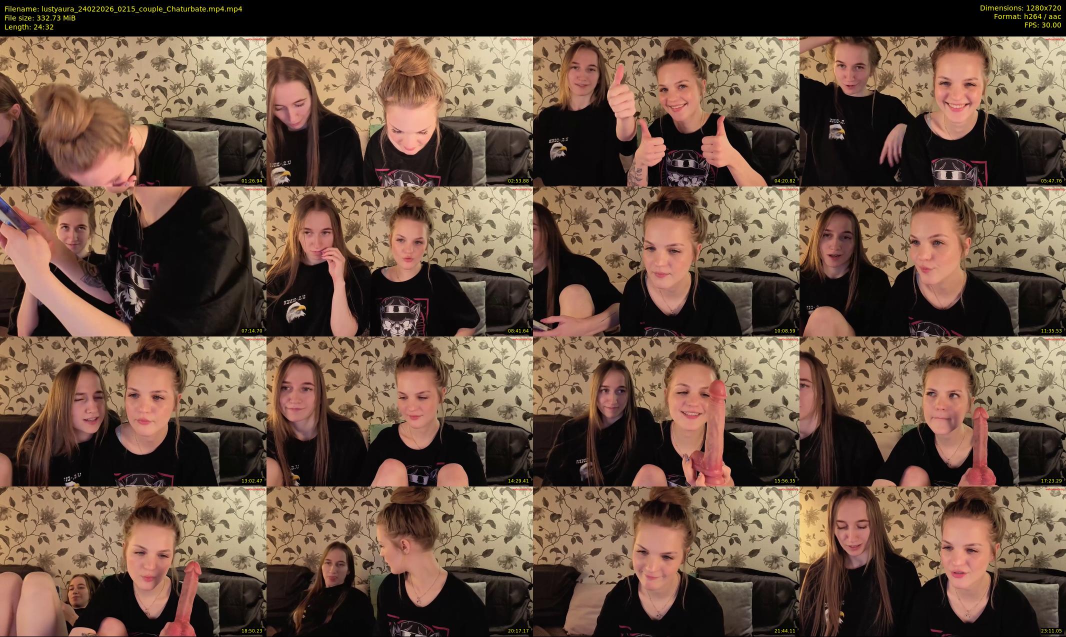 lustyaura — 25 minute Chaturbate couple cam show recording, 720p, Feb 24, 2026
