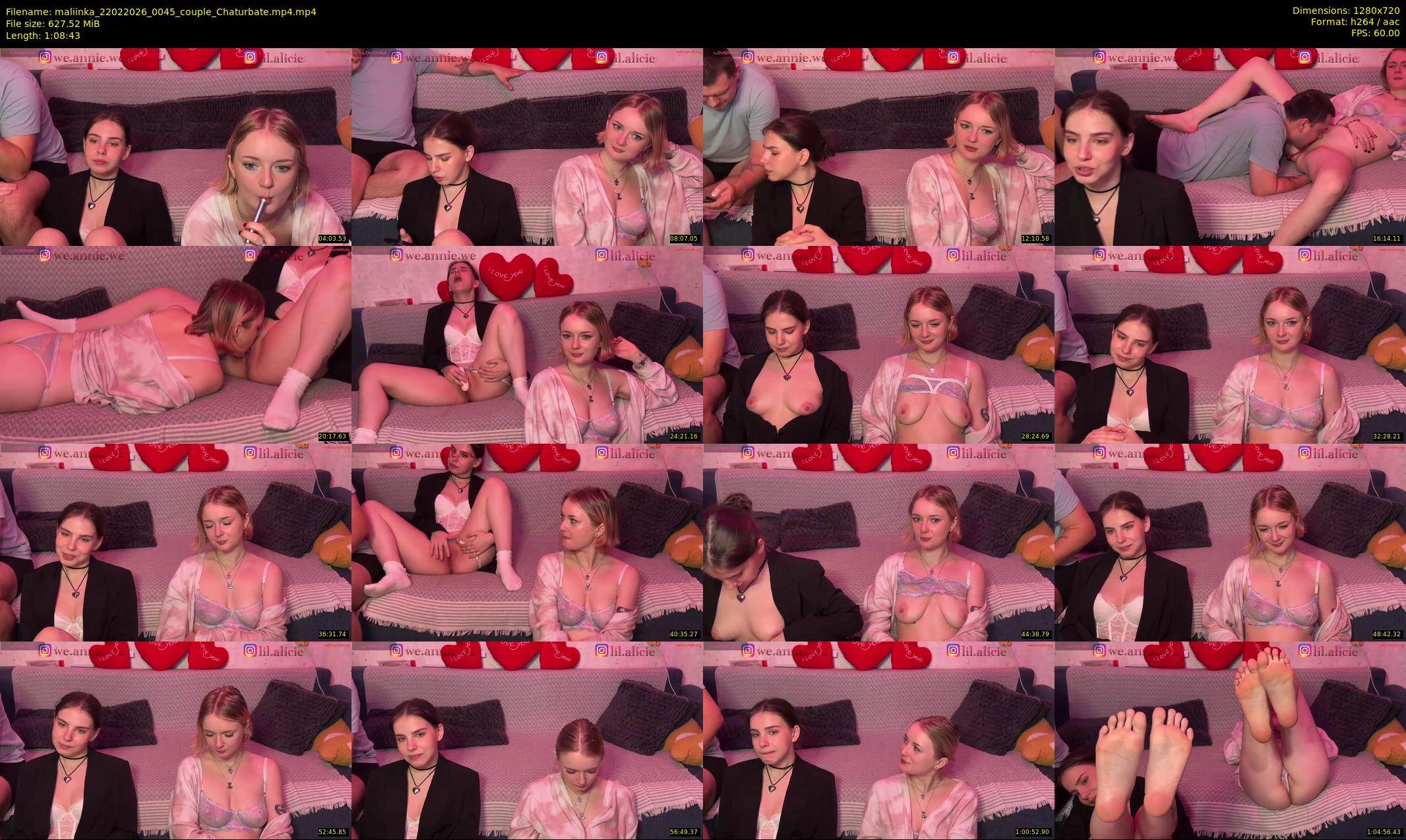 maliinka — 69 minute Chaturbate couple cam show recording, 720p, Feb 22, 2026