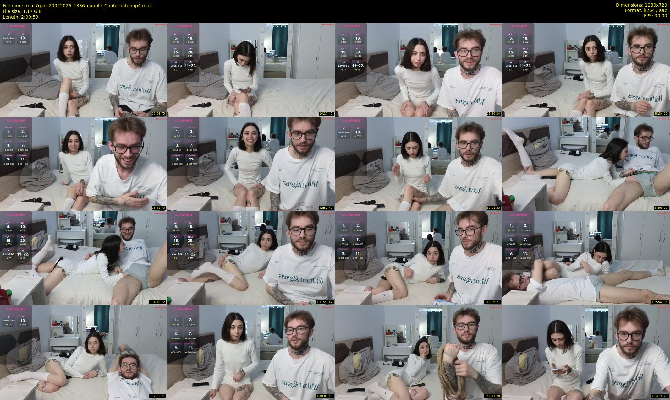 mar7gan — 121 minute Chaturbate couple cam show recording, 720p, Feb 20, 2026