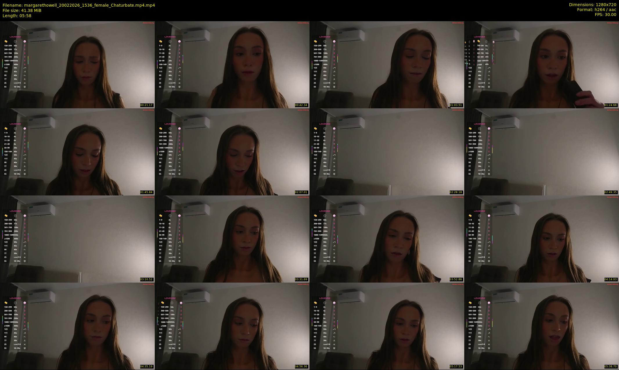 margarethowell — 6 minute Chaturbate female cam show recording, 720p, Feb 20, 2026