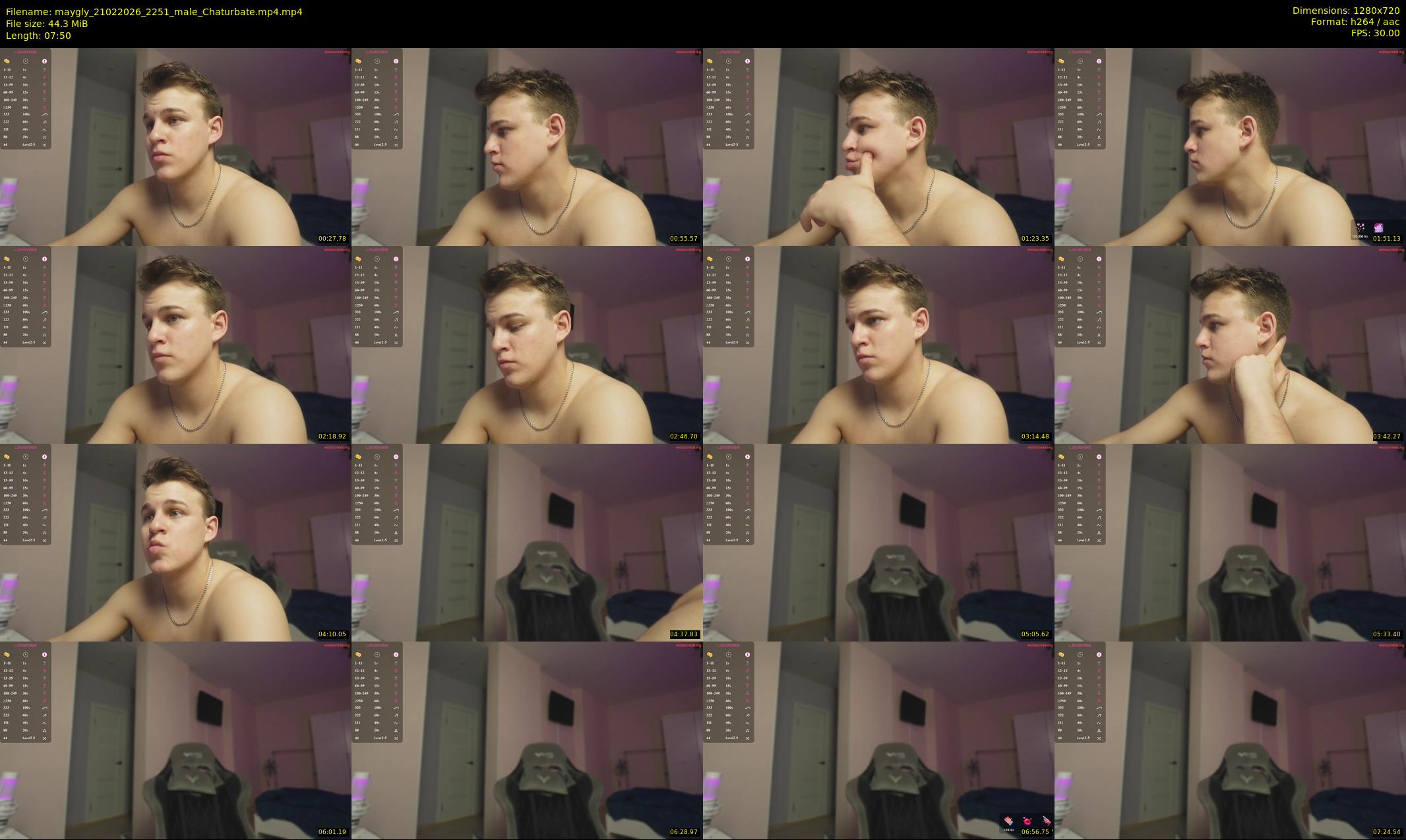 maygly — 8 minute Chaturbate male cam show recording, 720p, Feb 21, 2026