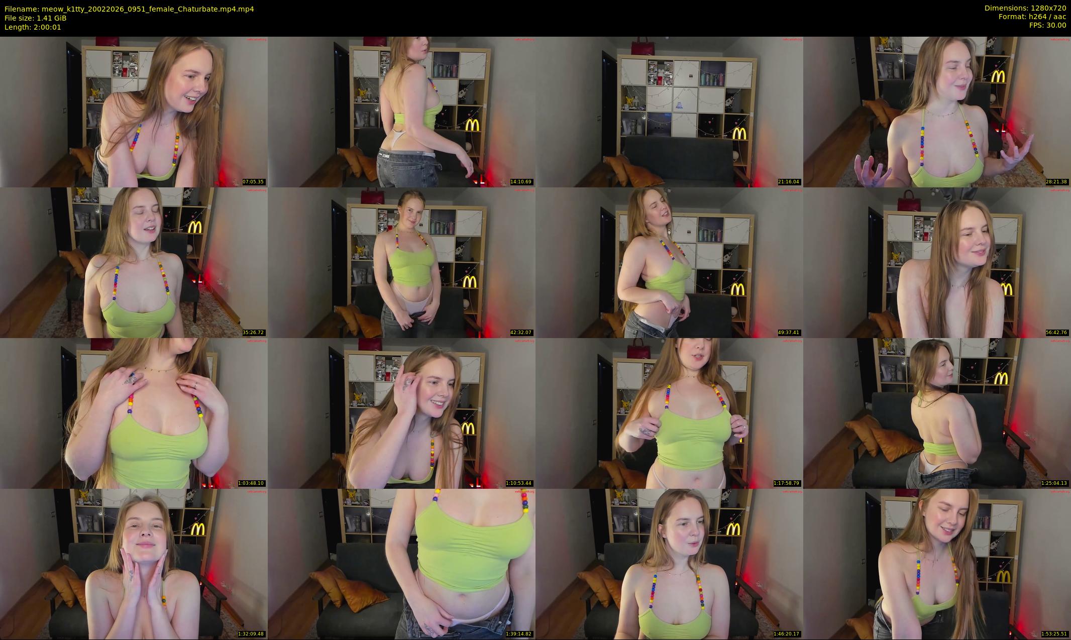 meow_k1tty — 121 minute Chaturbate female cam show recording, 720p, Feb 20, 2026