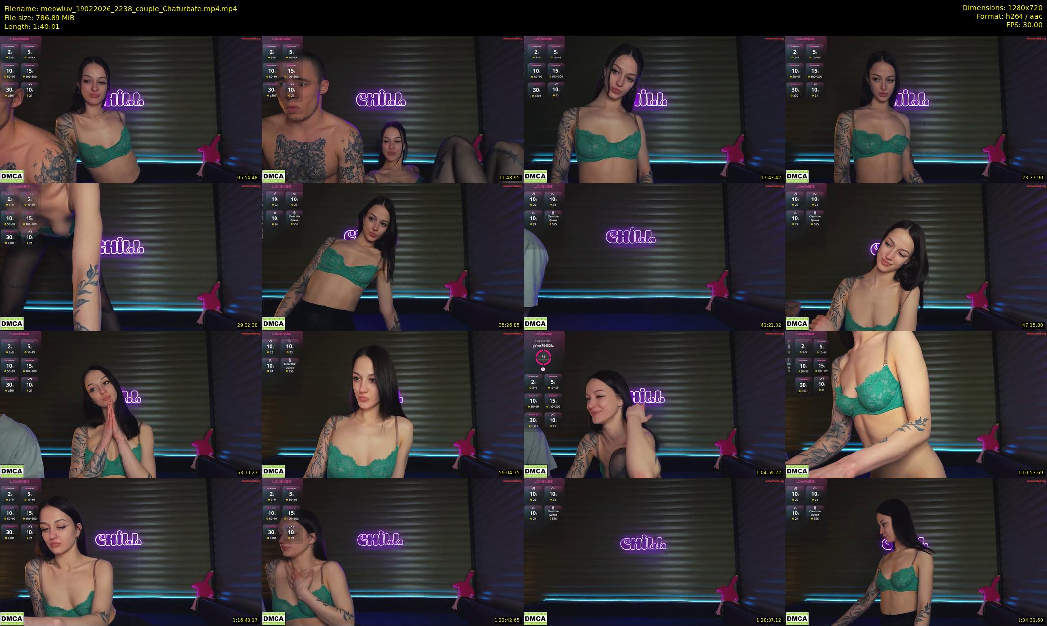 meowluv — 101 minute Chaturbate couple cam show recording, 720p, Feb 19, 2026