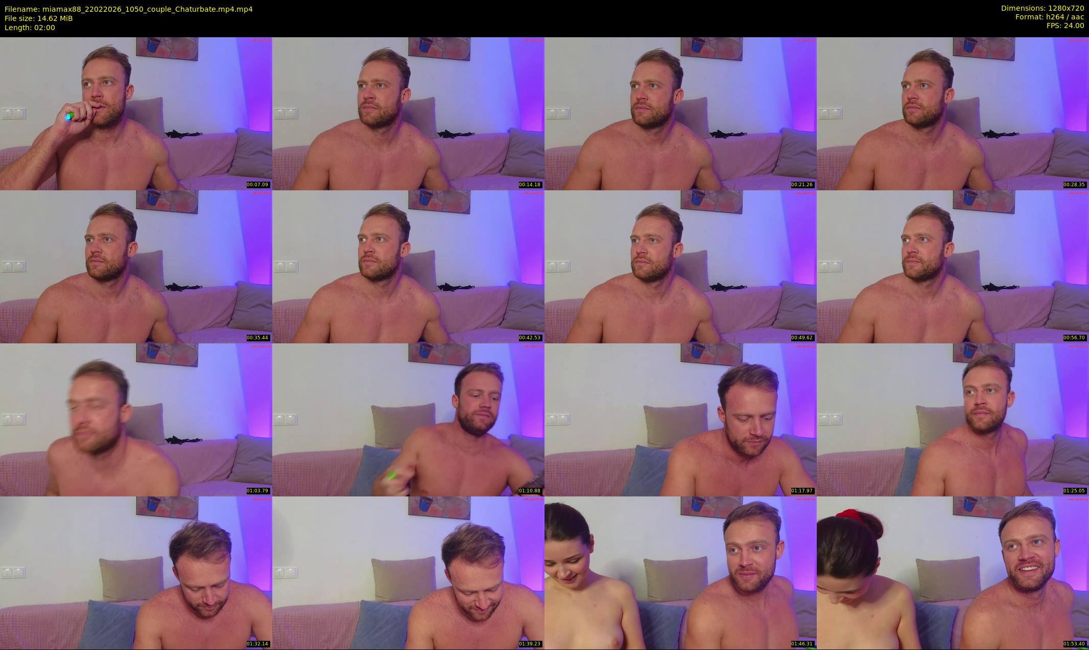 miamax88 — 2 minute Chaturbate couple cam show recording, 720p, Feb 22, 2026