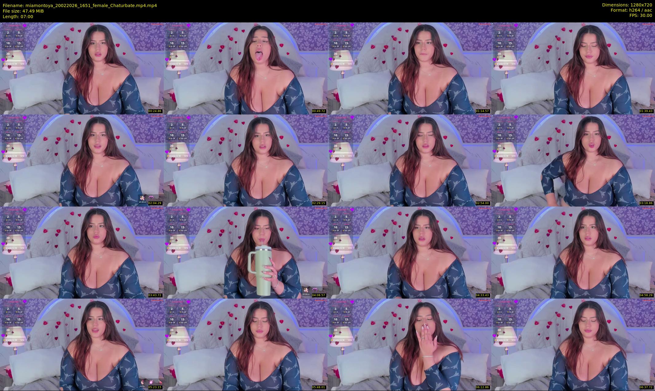 miamontoya — 7 minute Chaturbate female cam show recording, 720p, Feb 20, 2026