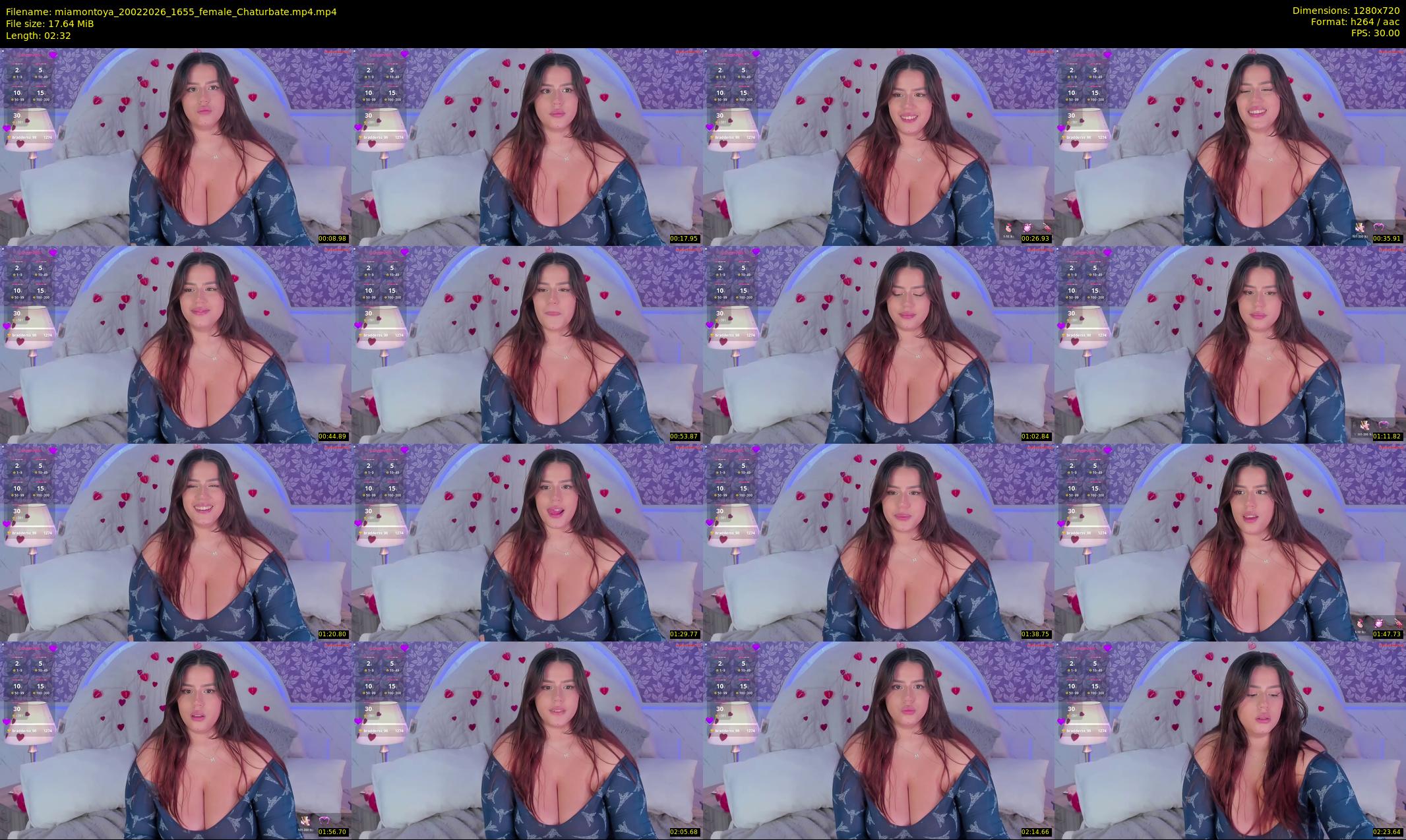 miamontoya — 3 minute Chaturbate female cam show recording, 720p, Feb 20, 2026