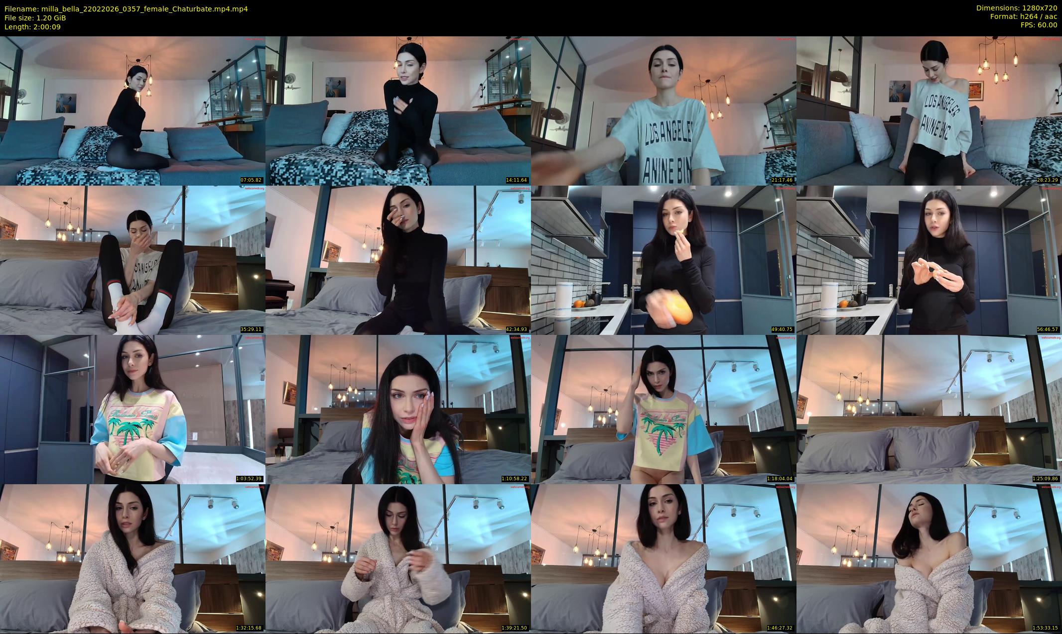 milla_bella — 121 minute Chaturbate female cam show recording, 720p, Feb 22, 2026