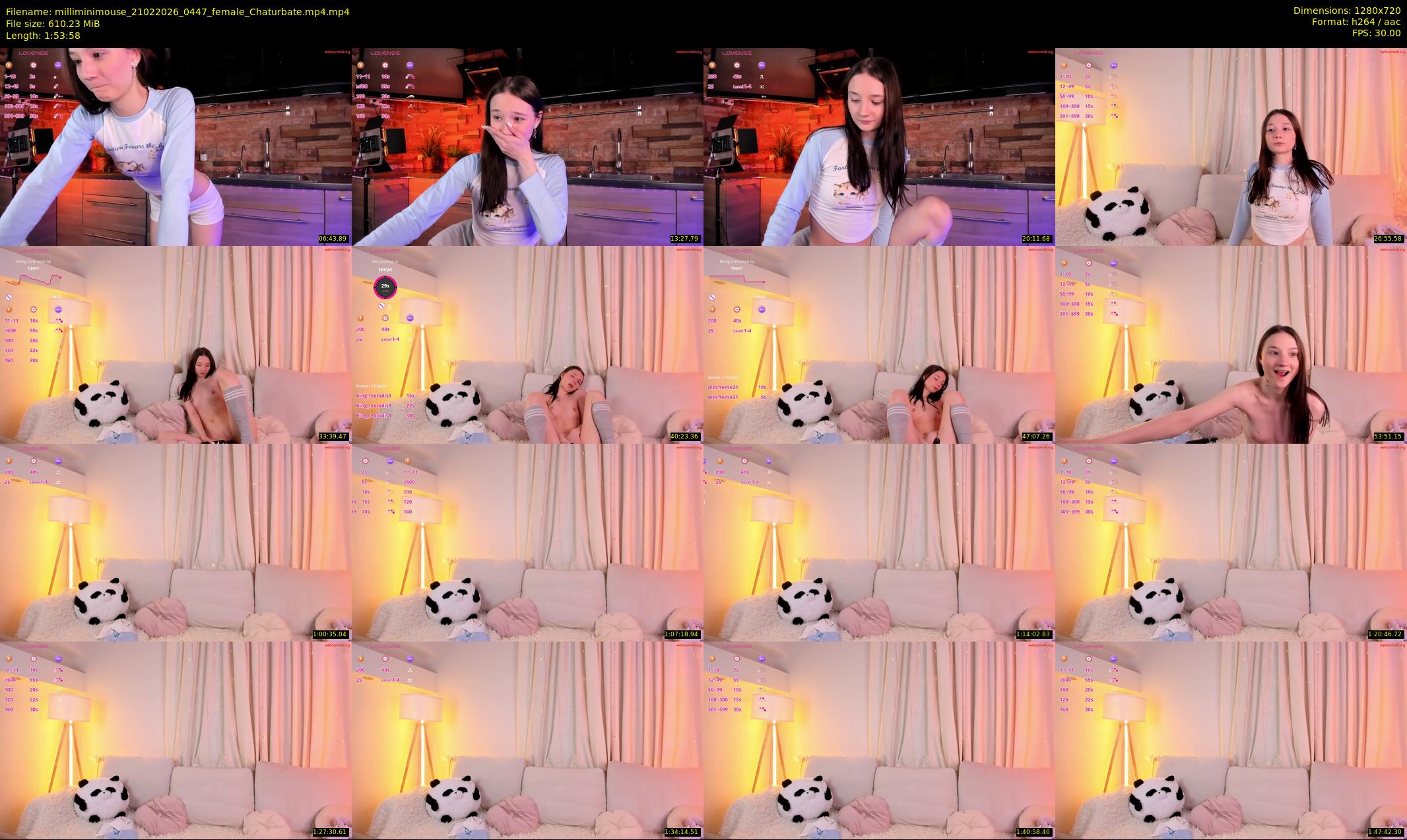 milliminimouse — 114 minute Chaturbate female cam show recording, 720p, Feb 21, 2026