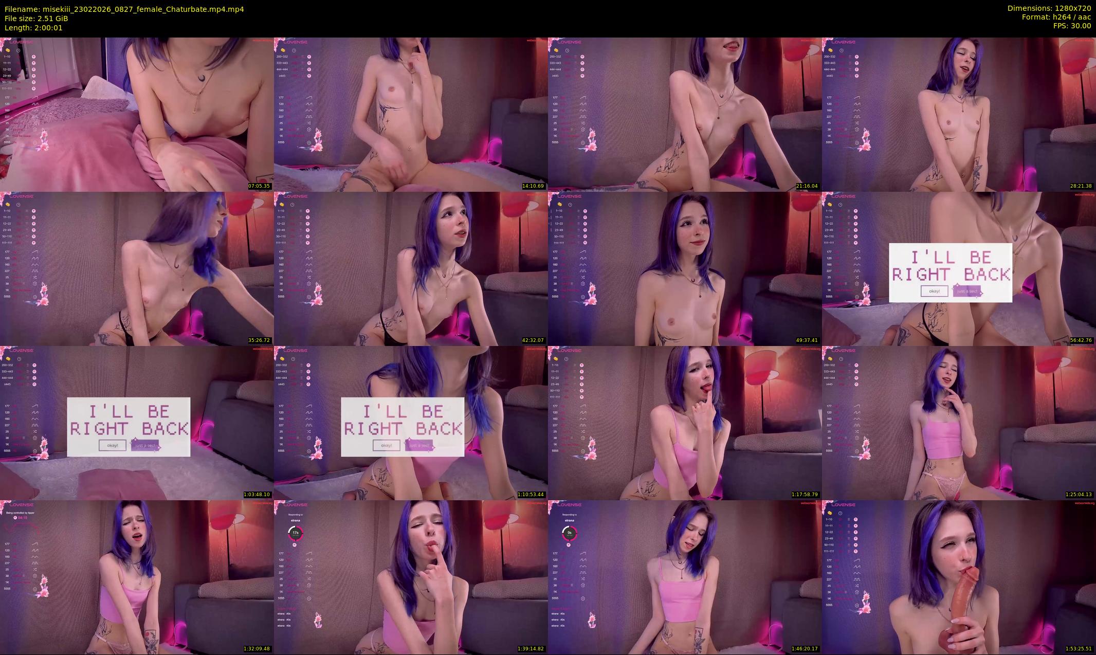 misekiii — 121 minute Chaturbate female cam show recording, 720p, Feb 23, 2026