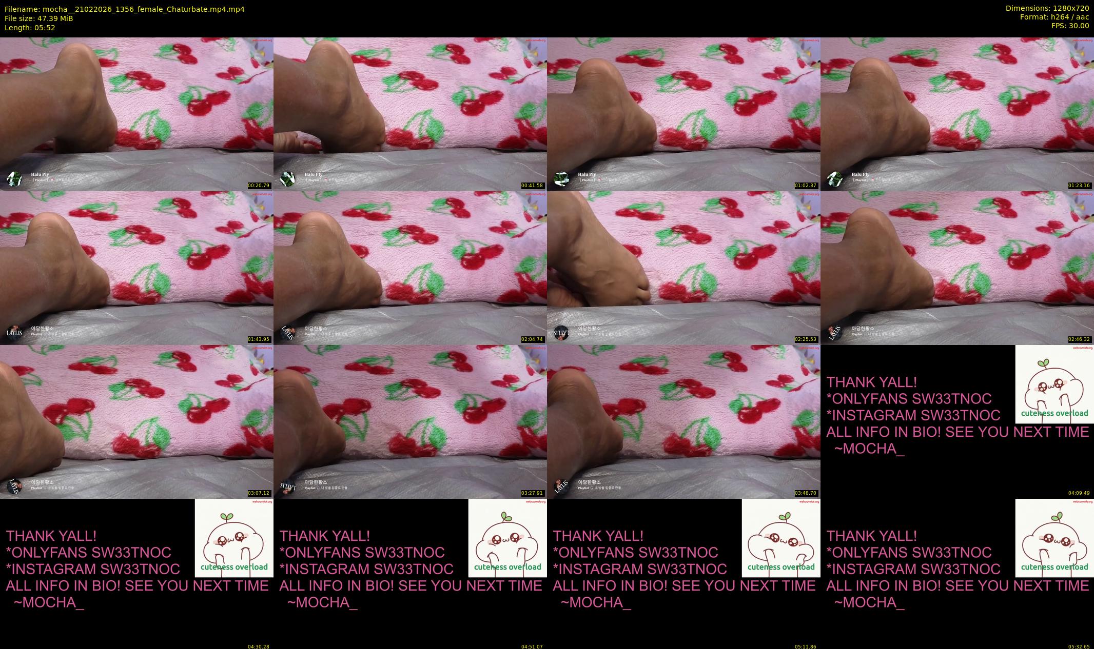 mocha_ — 6 minute Chaturbate female cam show recording, 720p, Feb 21, 2026