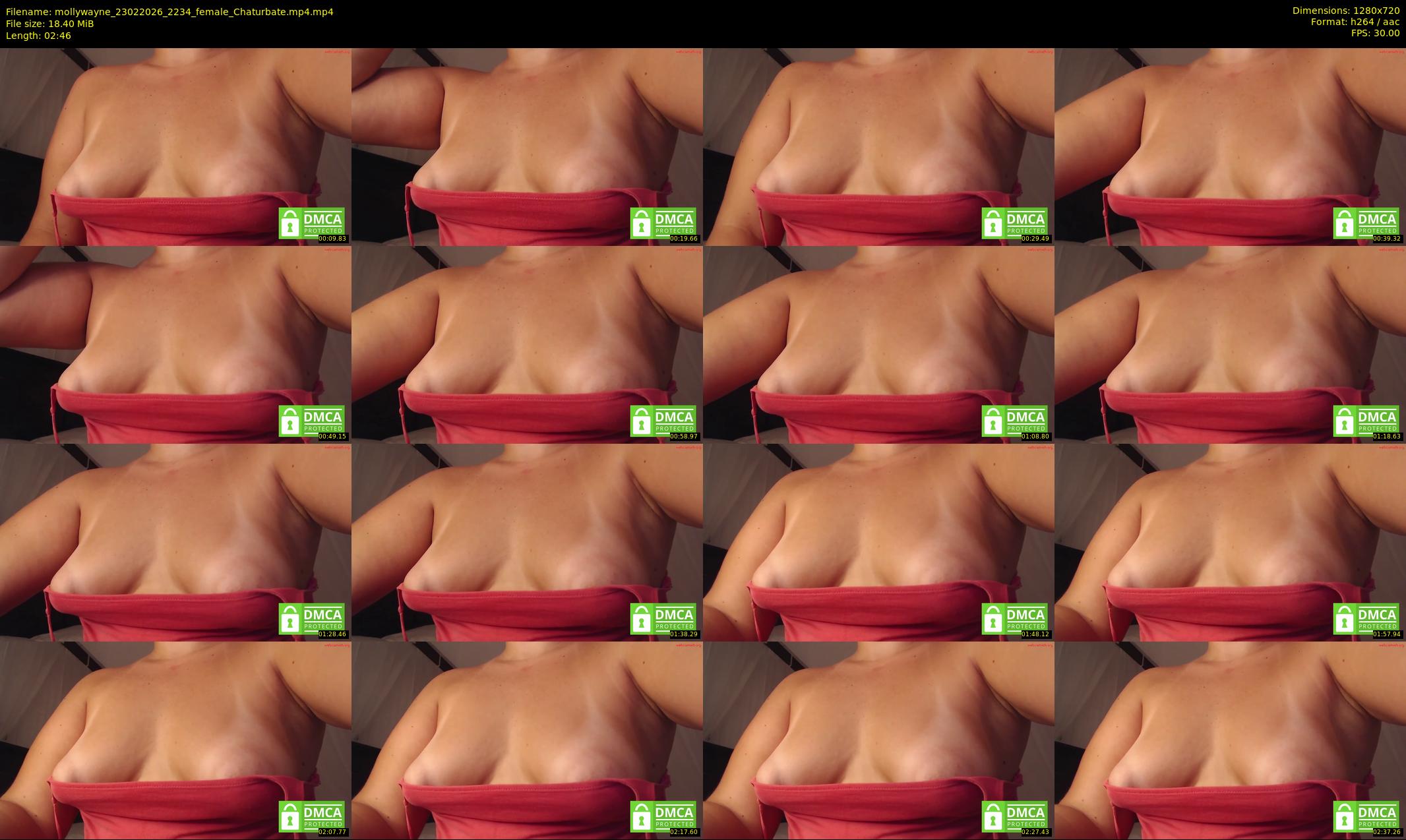 mollywayne — 3 minute Chaturbate female cam show recording, 720p, Feb 23, 2026