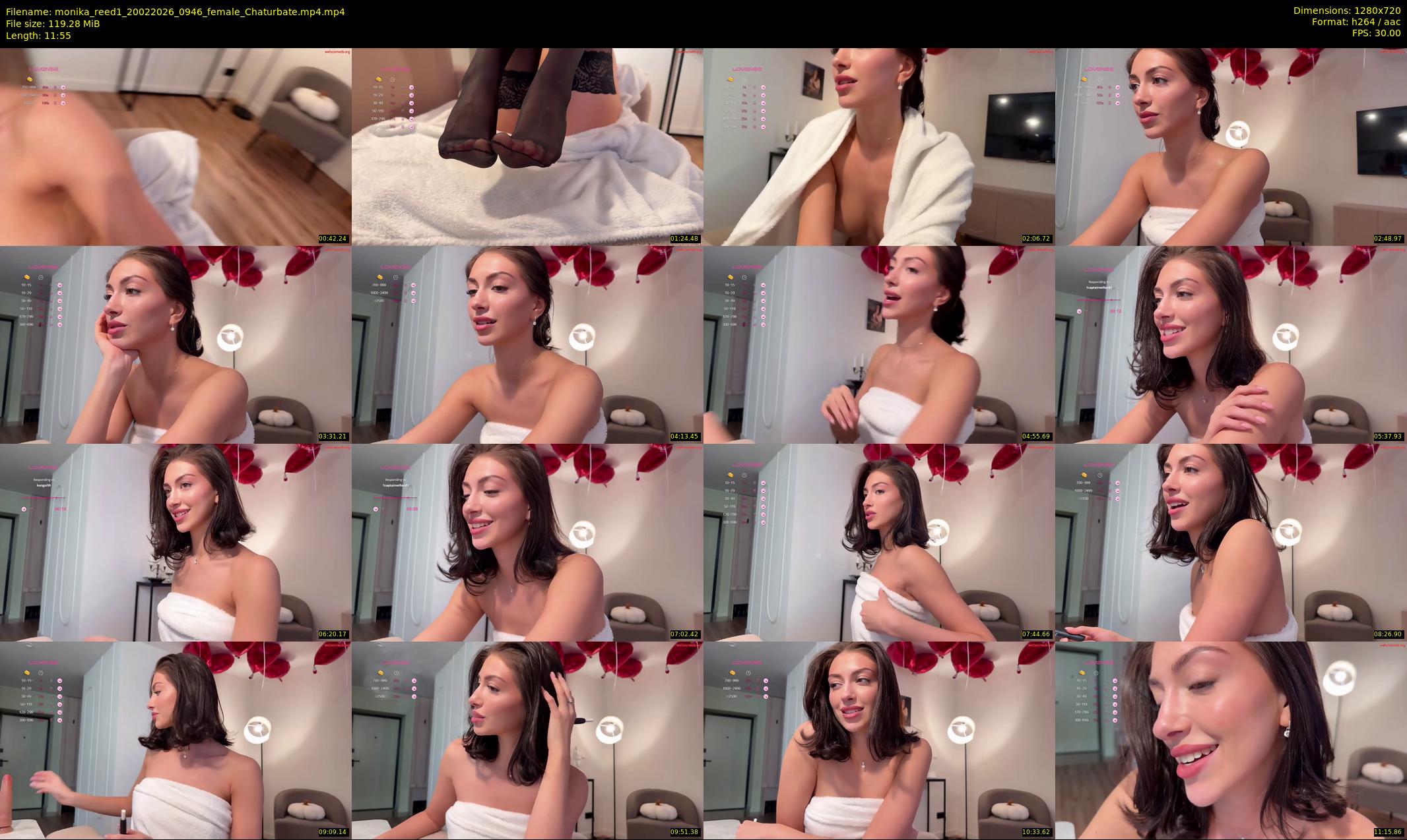 monika_reed1 — 12 minute Chaturbate female cam show recording, 720p, Feb 20, 2026