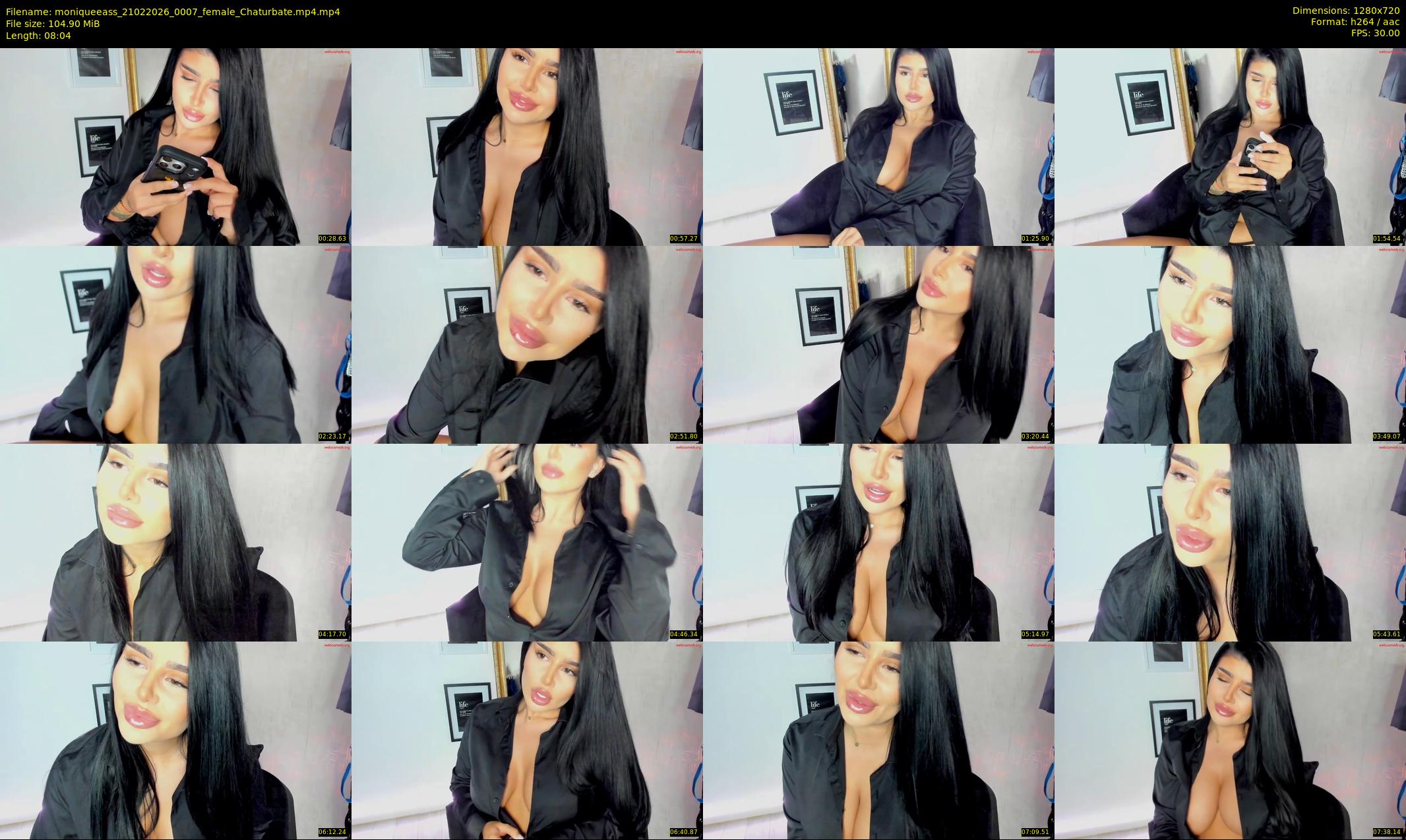 moniqueeass — 9 minute Chaturbate female cam show recording, 720p, Feb 21, 2026