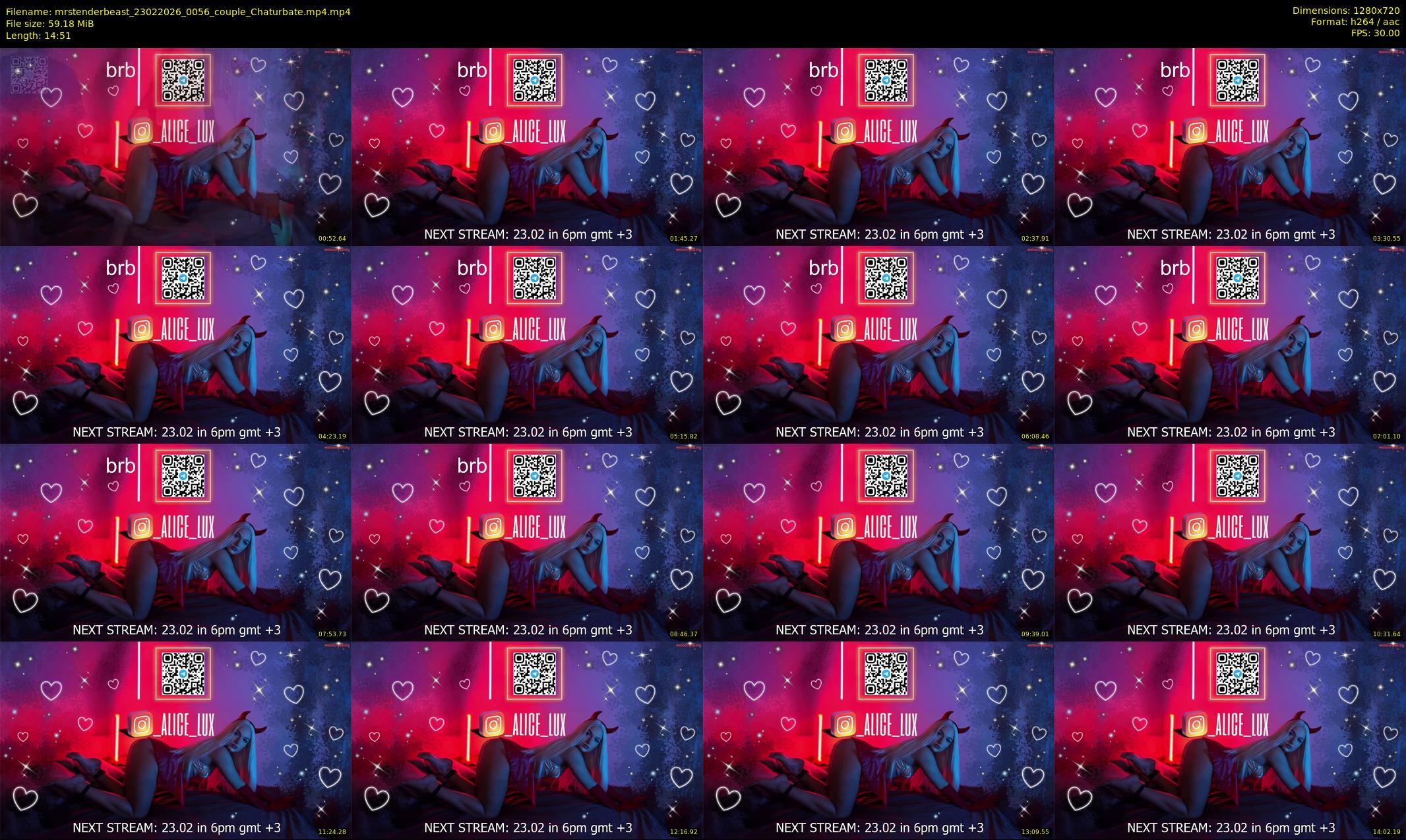 mrstenderbeast — 15 minute Chaturbate couple cam show recording, 720p, Feb 23, 2026