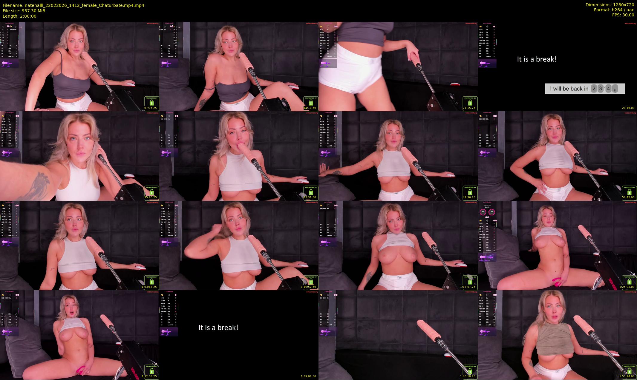 natehalll — 120 minute Chaturbate female cam show recording, 720p, Feb 22, 2026