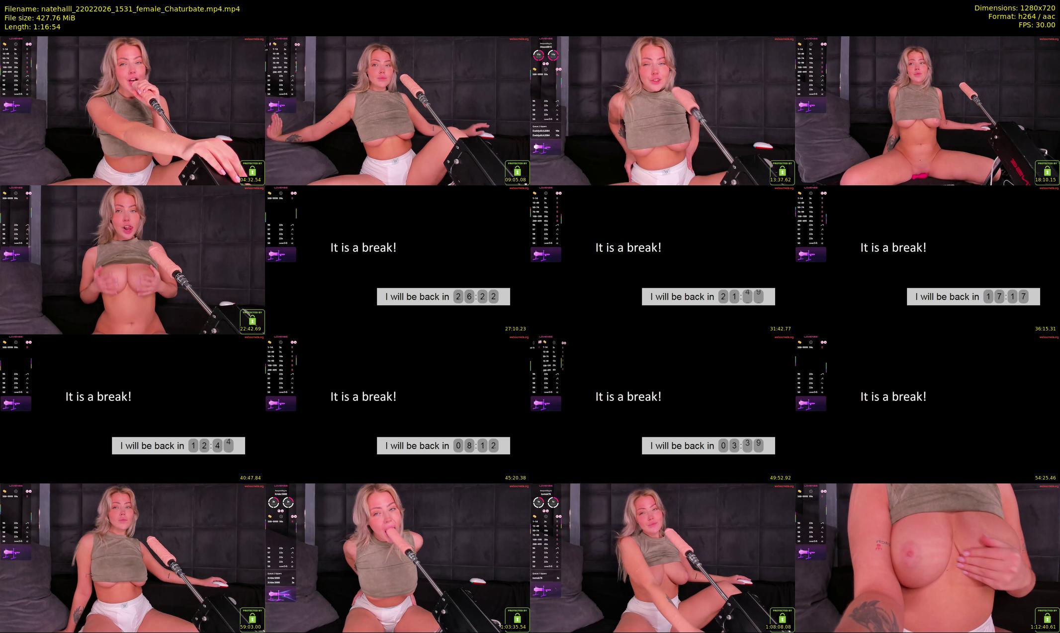 natehalll — 77 minute Chaturbate female cam show recording, 720p, Feb 22, 2026