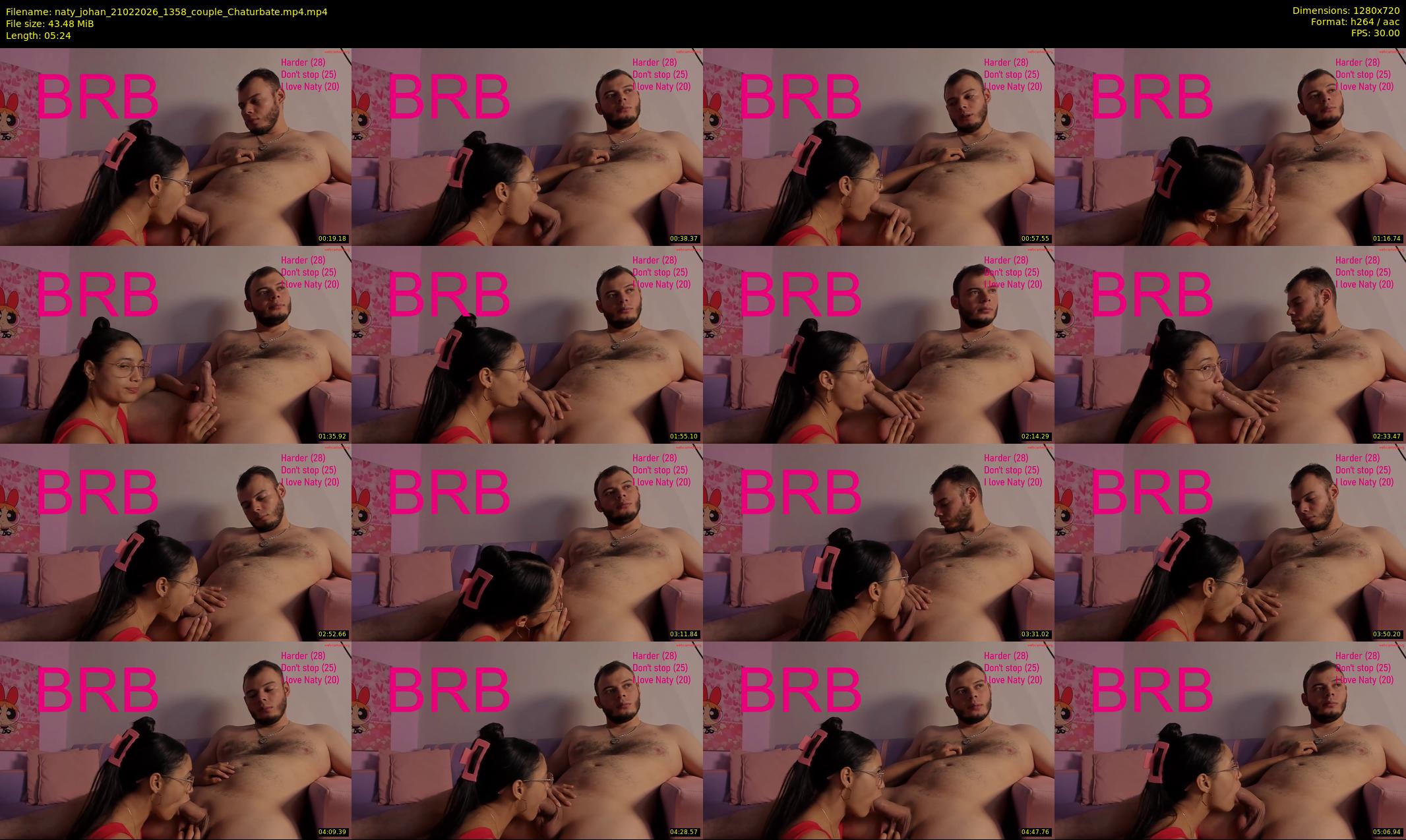naty_johan — 6 minute Chaturbate couple cam show recording, 720p, Feb 21, 2026