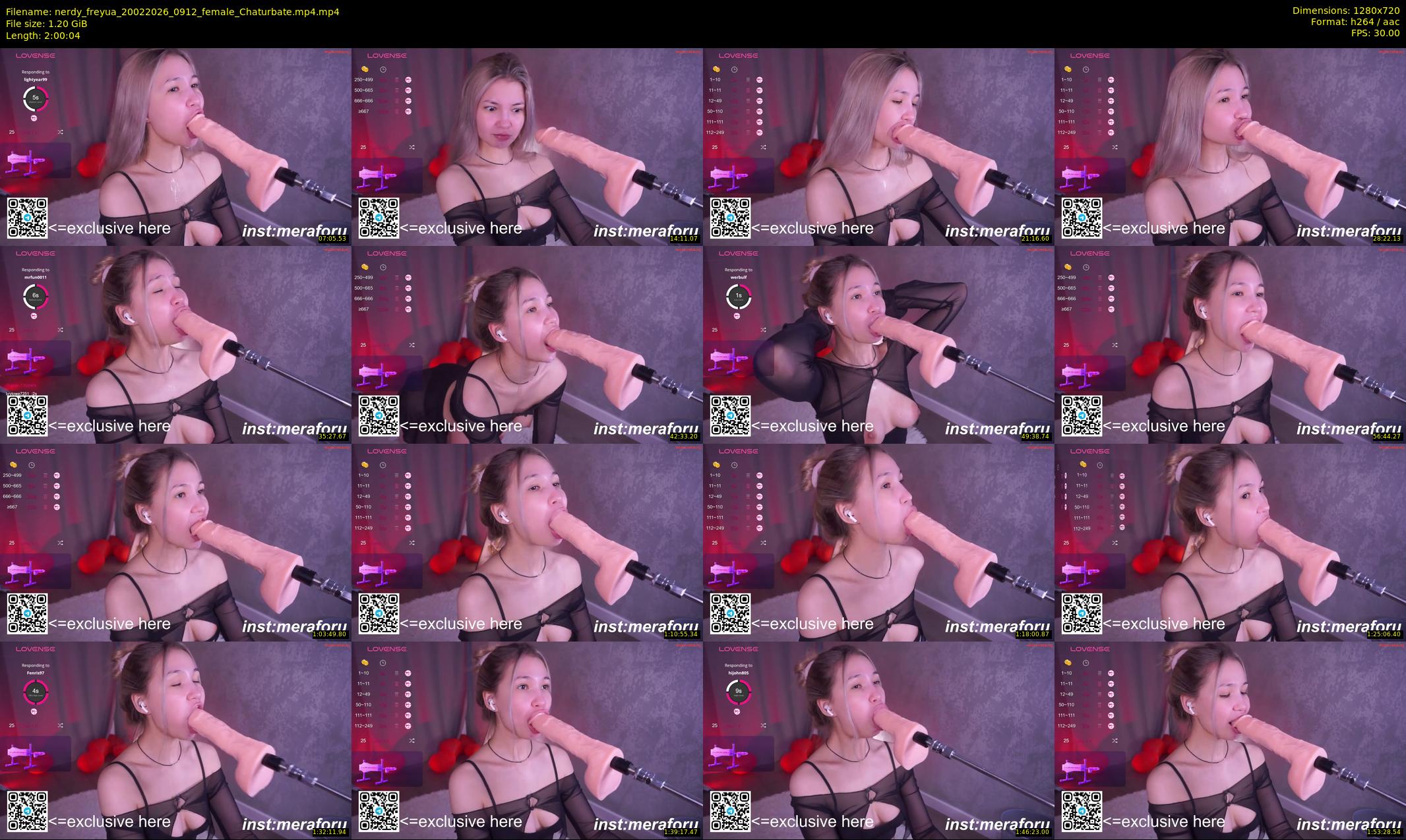 nerdy_freyua — 121 minute Chaturbate female cam show recording, 720p, Feb 20, 2026