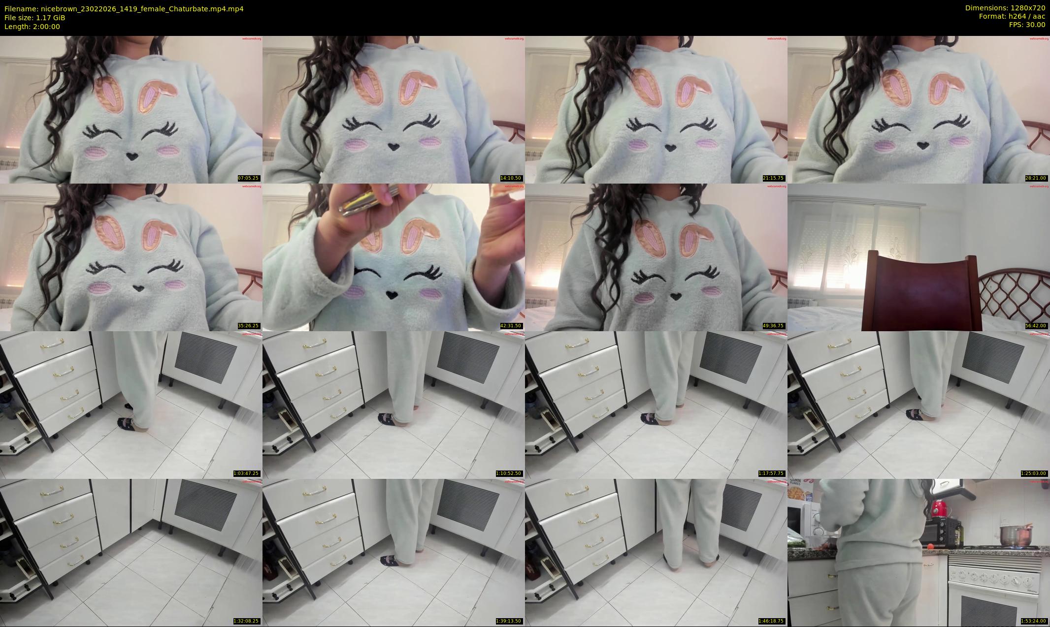 nicebrown — 120 minute Chaturbate female cam show recording, 720p, Feb 23, 2026