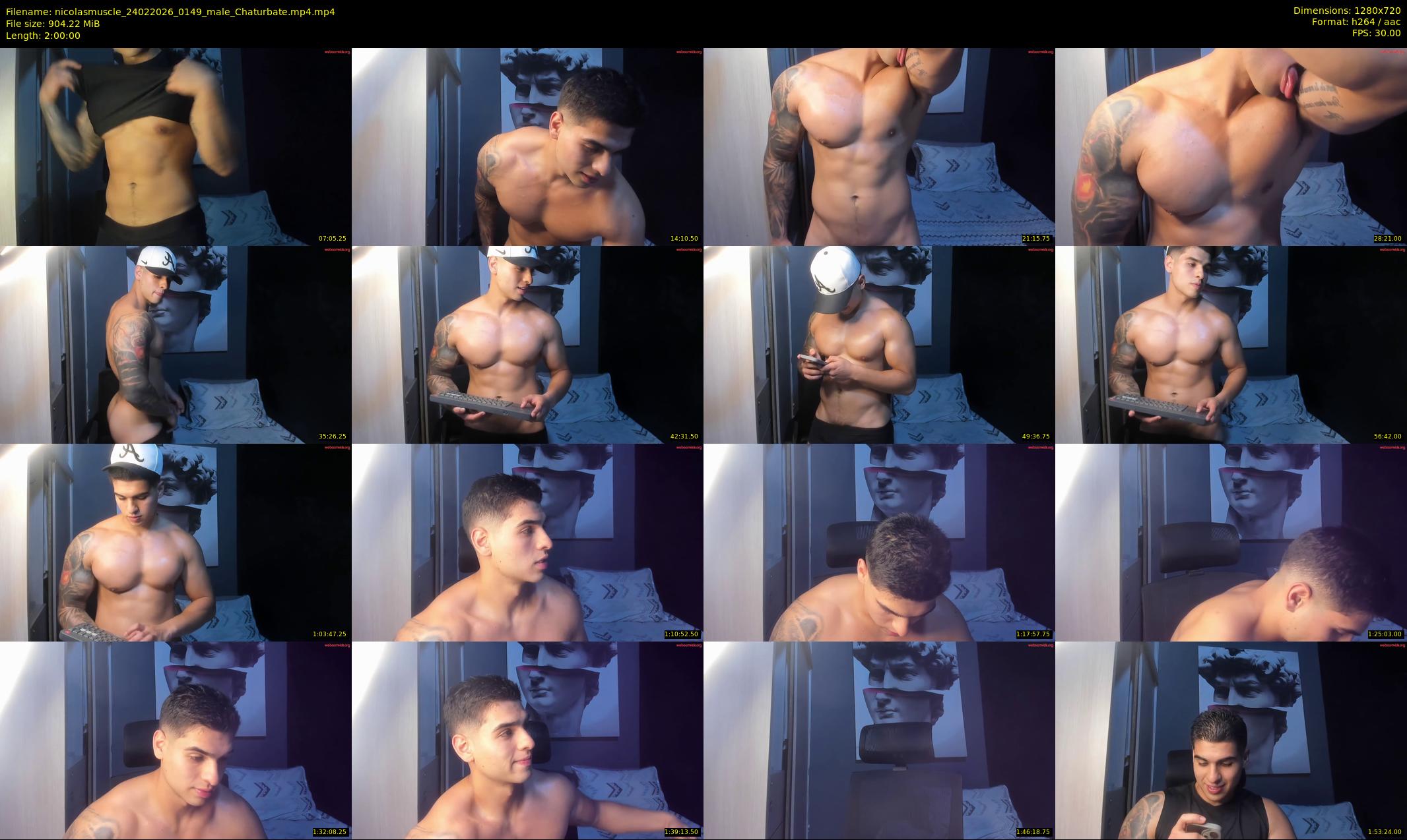 nicolasmuscle — 120 minute Chaturbate male cam show recording, 720p, Feb 24, 2026