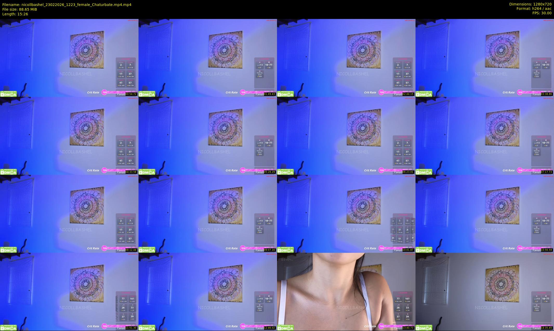 nicollbashel — 16 minute Chaturbate female cam show recording, 720p, Feb 23, 2026