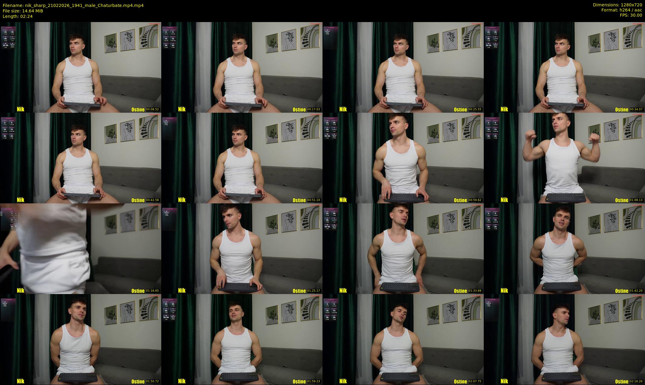 nik_sharp — 3 minute Chaturbate male cam show recording, 720p, Feb 21, 2026