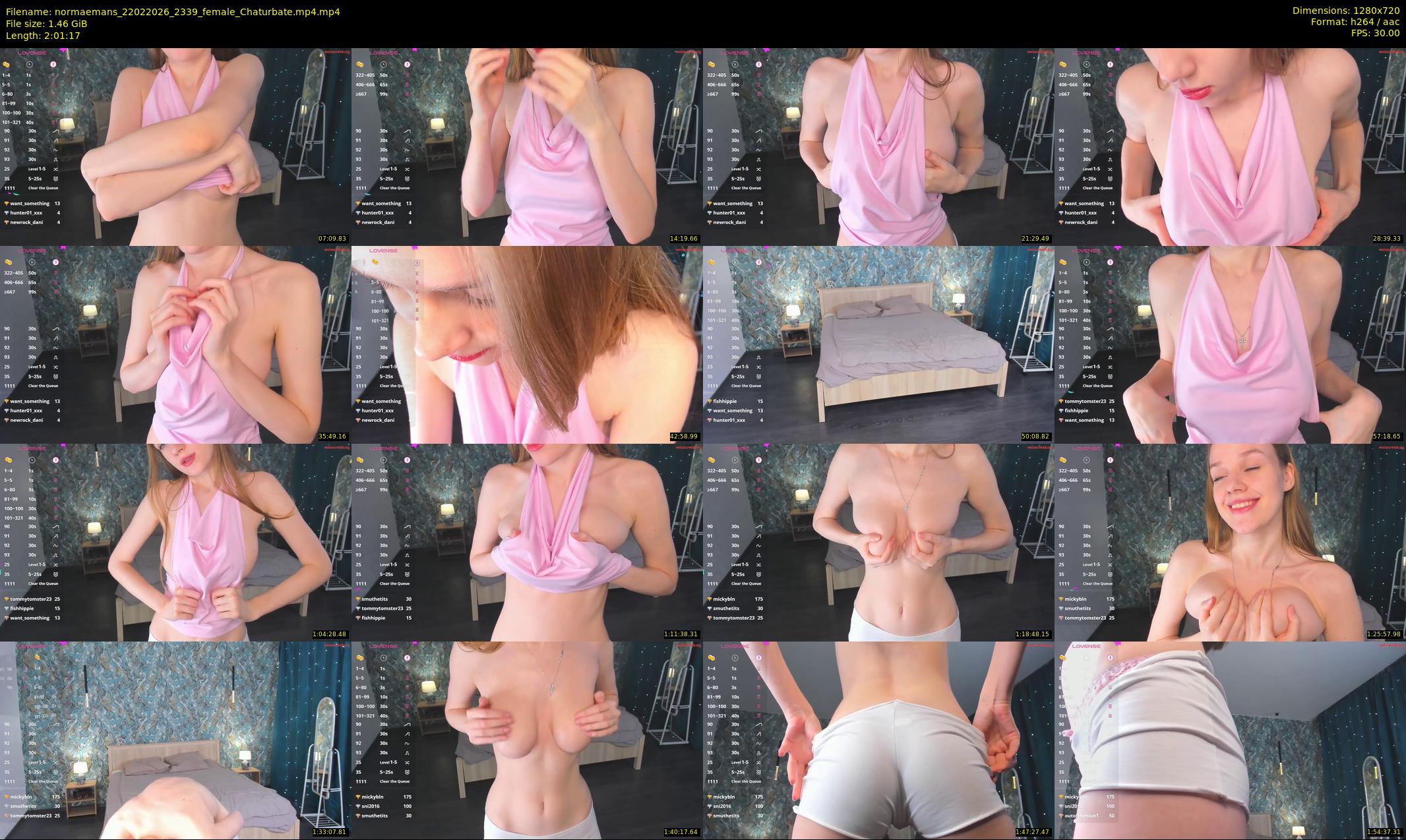 normaemans — 122 minute Chaturbate female cam show recording, 720p, Feb 22, 2026