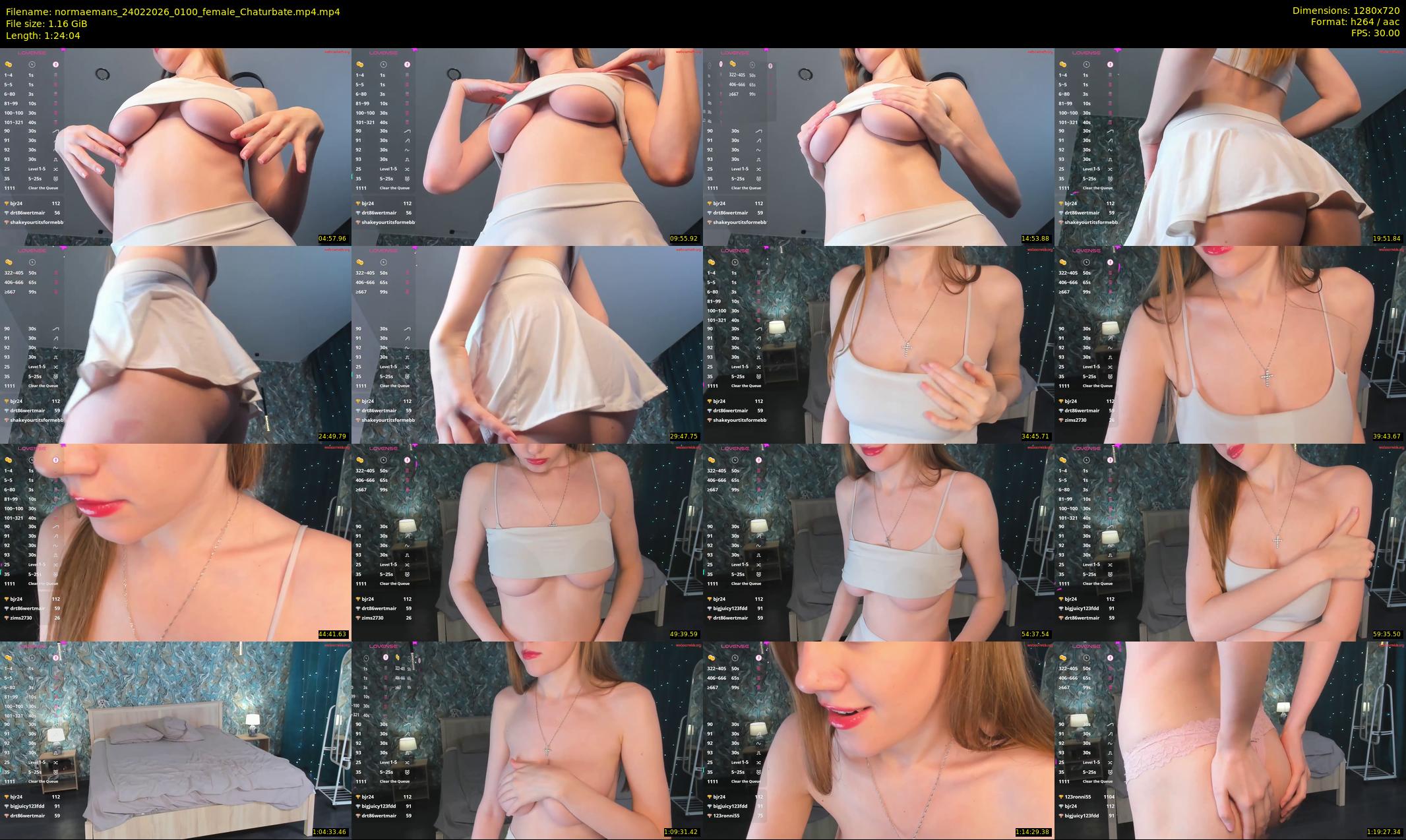 normaemans — 85 minute Chaturbate female cam show recording, 720p, Feb 24, 2026