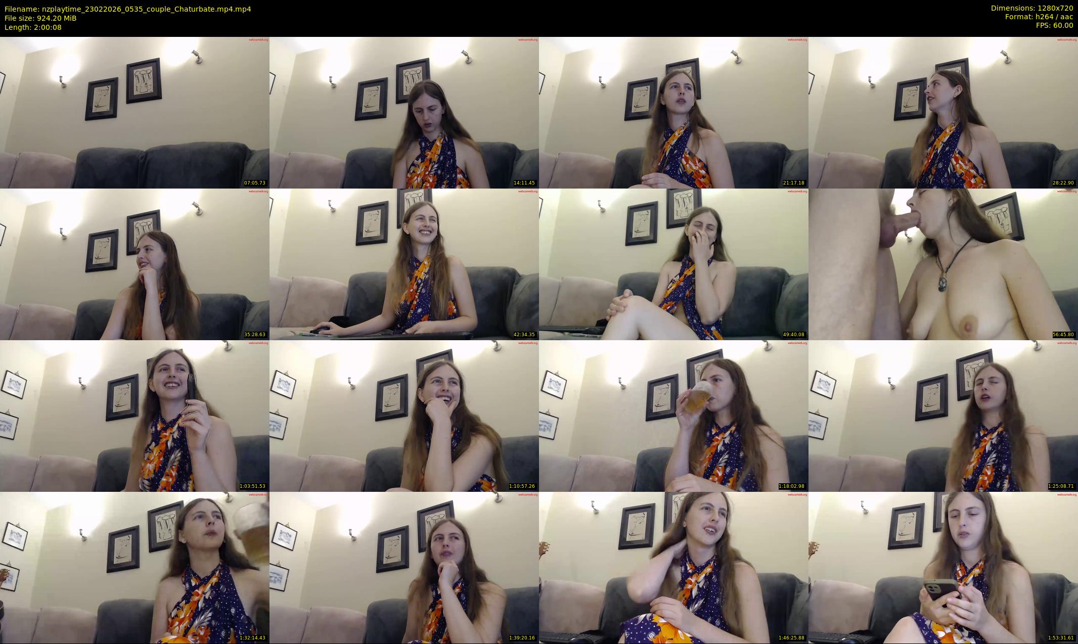 nzplaytime — 121 minute Chaturbate couple cam show recording, 720p, Feb 23, 2026